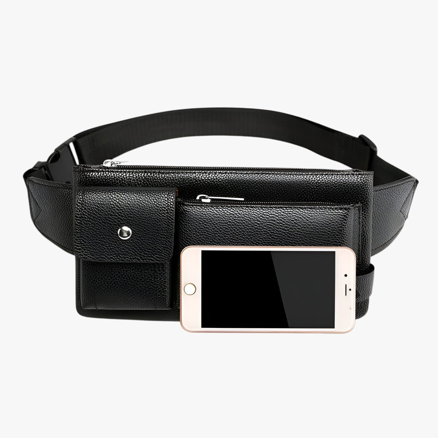 Azriel | Multifunktionel læder bæltetaske - Sort Størrelse Stor - bags - {{ product_tags }