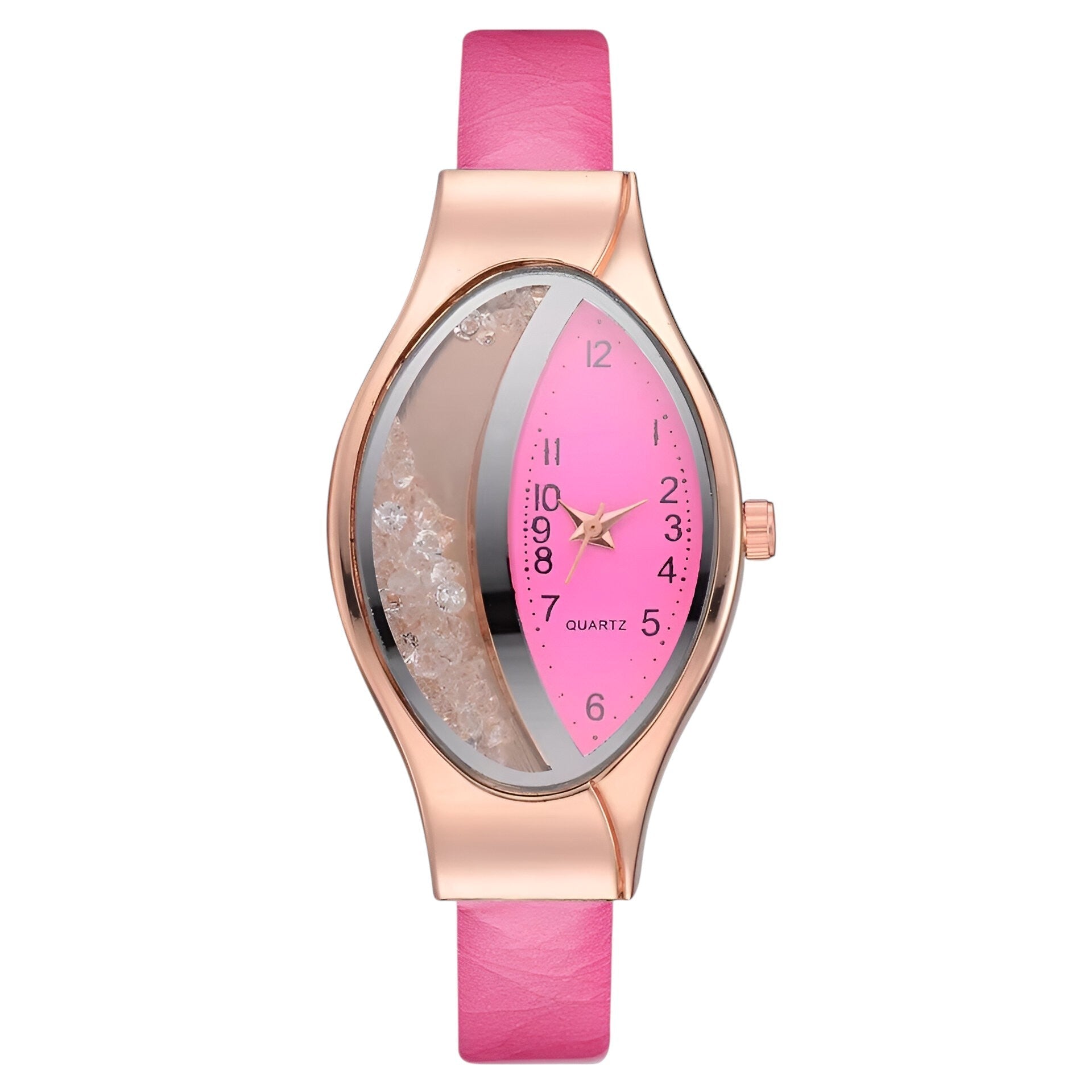 Camille | Luksus diamant quartz dameur - Rød Lyserød - watches - {{ product_tags }