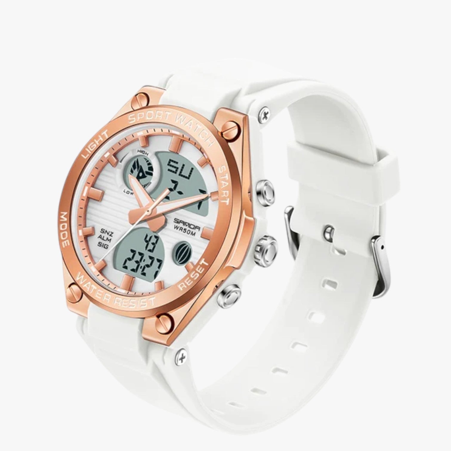 Callie | Vandtæt sportsur til kvinder - Lyserød Hvid - watches - {{ product_tags }