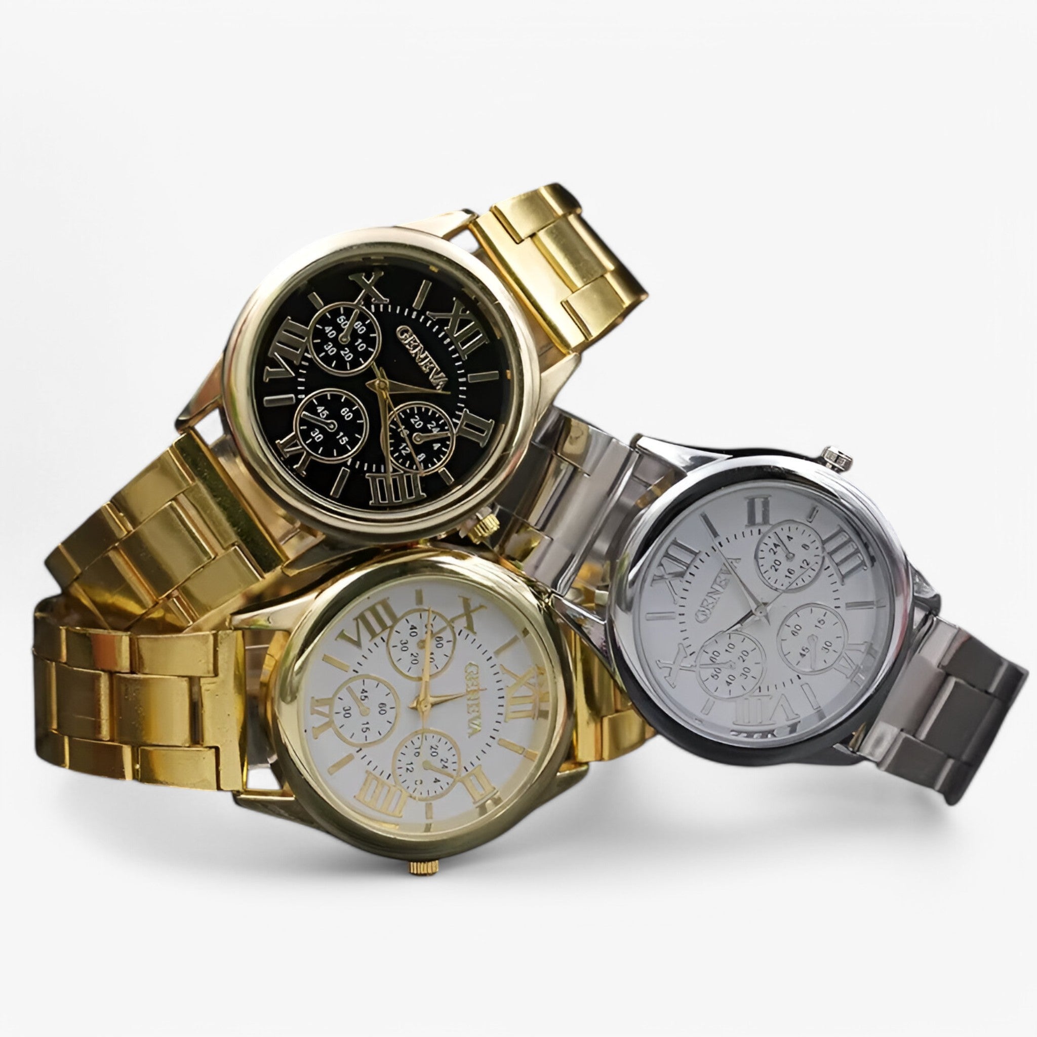 Lorenzo | Casual herreur i stål med 3 urskiver - - watches - {{ product_tags }