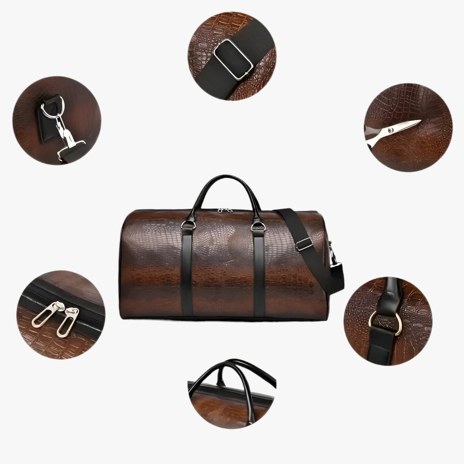 Archie | Robust og rummelig læder rejsetaske - - bags - {{ product_tags }