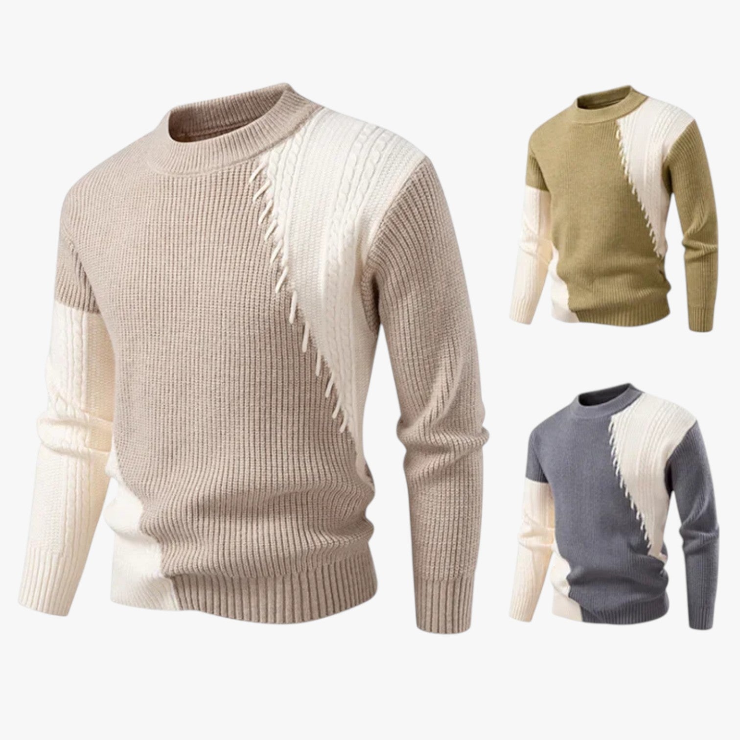 Felix | Herremaglione i oversized stil, varmt og elegant, colour block, til efteråret - - Felix | Herremaglione i oversized stil, varmt og elegant, colour block, til efteråret - €25 - {{ product_tags }
