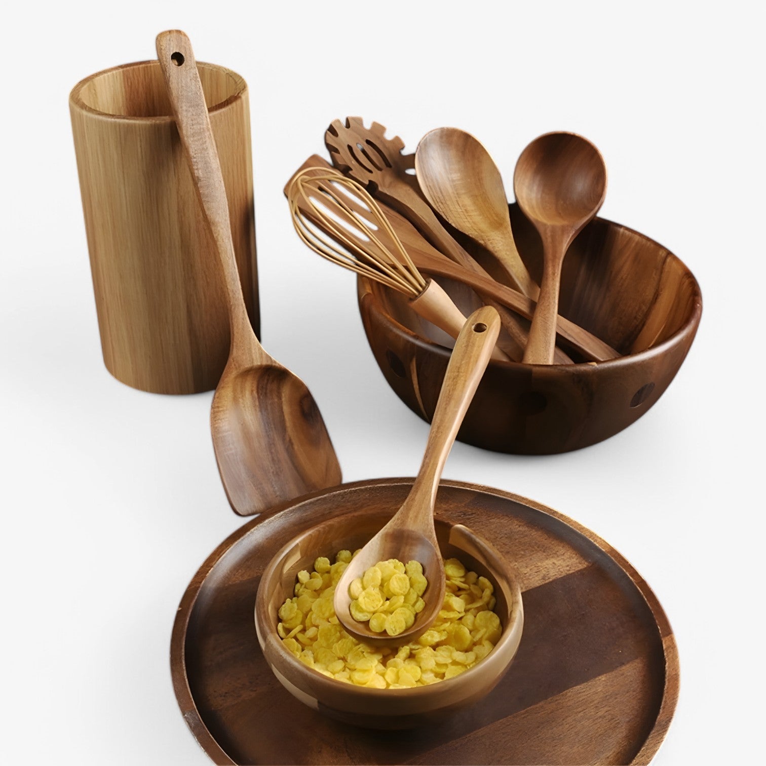 Olivia | 7-delt træ kogesæt – naturligt, bæredygtigt og non-stick - - Olivia | 7-delt træ kogesæt – naturligt, bæredygtigt og non-stick- €25 - {{ product_tags }