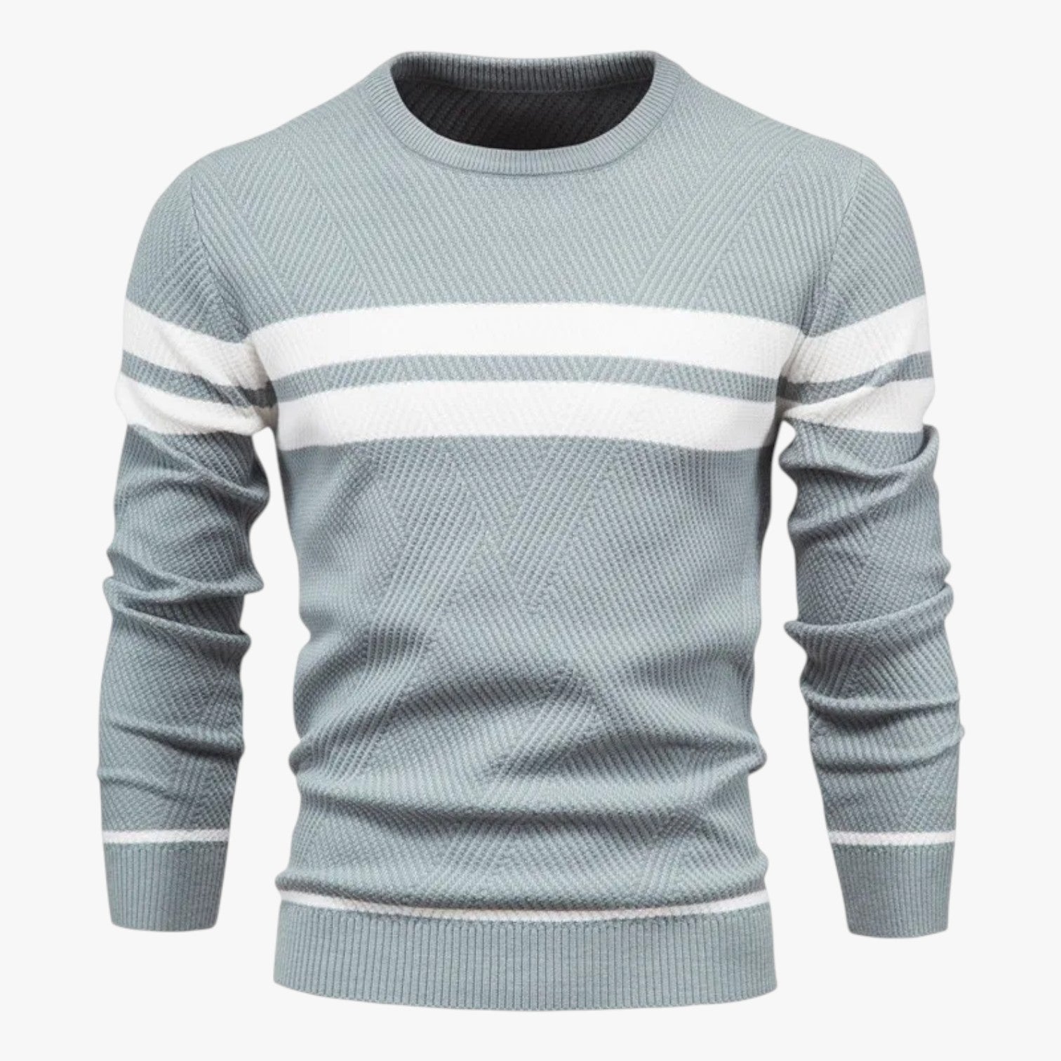 Adam | Efterårssweater til mænd med varm pasform og elegant floral stil - Blå - Adam | Efterårssweater til mænd med varm pasform og elegant floral stil - €25 - {{ product_tags }