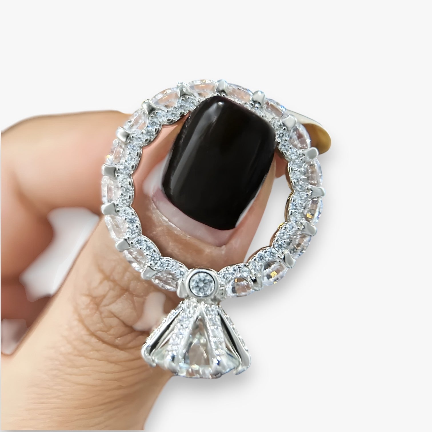 Rafaela | Moissanit Forlovelsesring – S925 Sølv med Skjult Halo - - other - {{ product_tags }