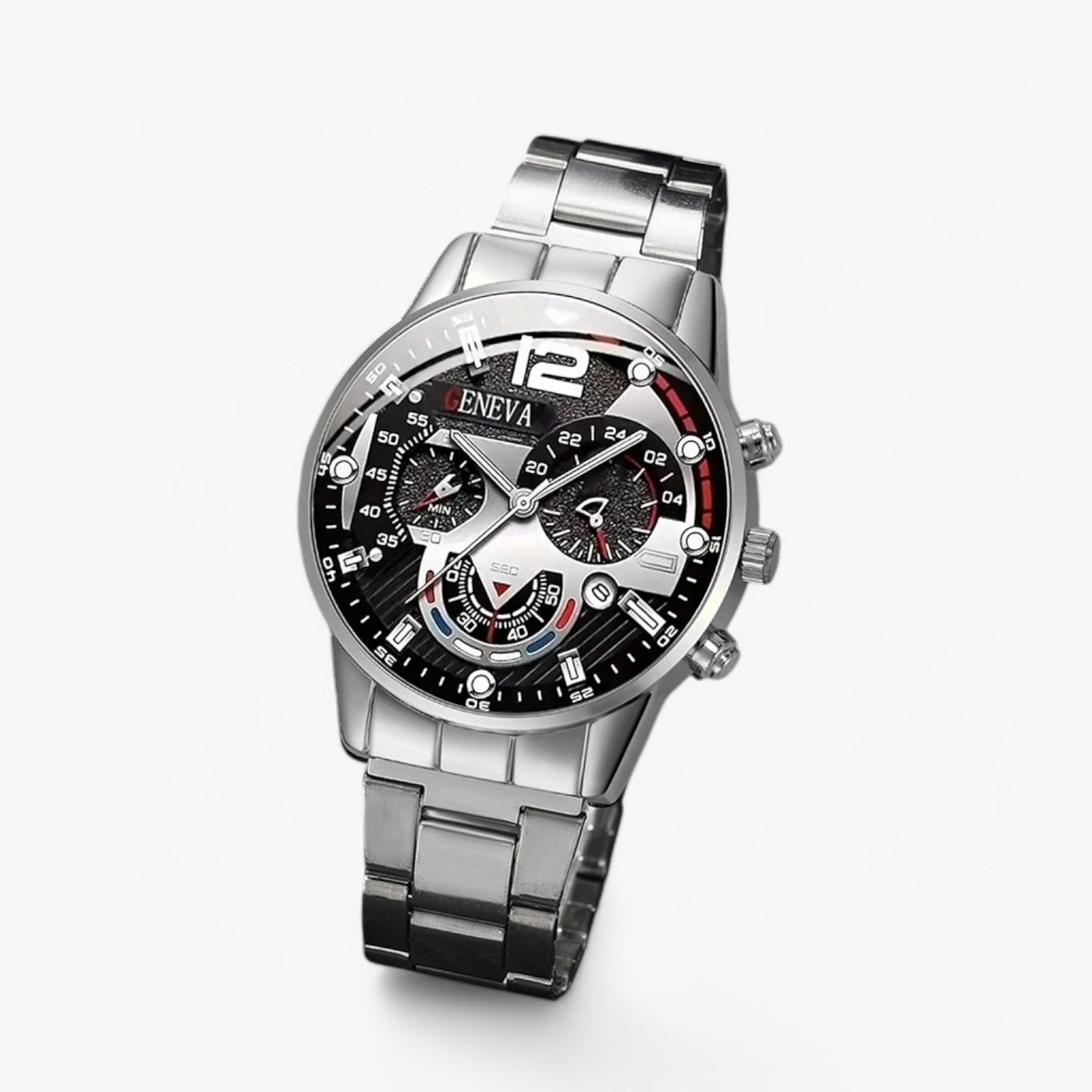 Andres | Strak & Luminous – Luxe Rustfrit Stål Herreur - Sølv - watches - {{ product_tags }