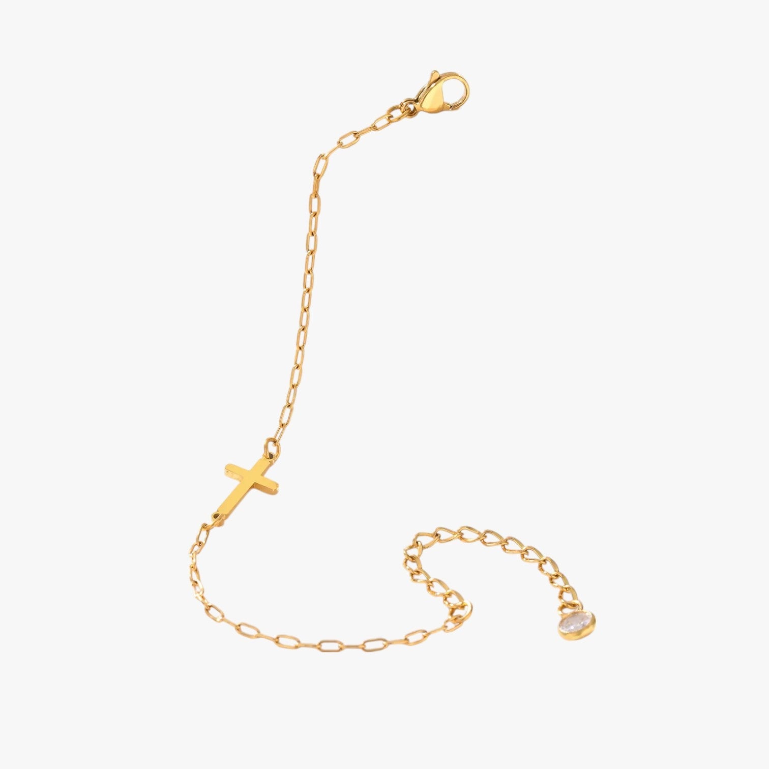 Elisa | Armbånd med kors i rustfrit stål – Vandtæt elegance - - Elisa | Armbånd med kors i rustfrit stål – Vandtæt elegance - €25 - {{ product_tags }