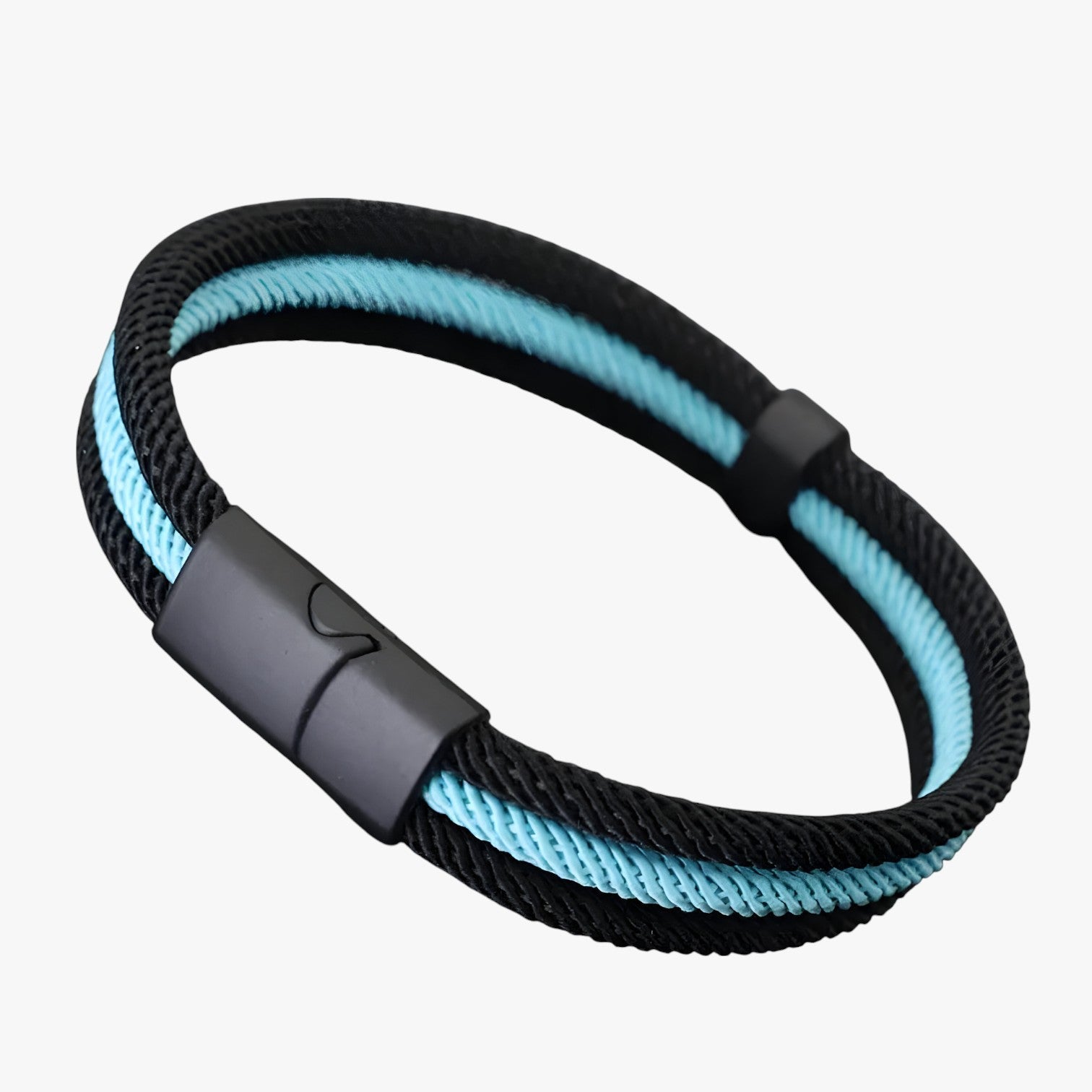 River | Nautisk Armbånd til Mænd med Knude og Aftagelig Lukning - Lyseblå Tråd - River | Nautisk Armbånd til Mænd med Knude og Aftagelig Lukning - €25 - {{ product_tags }