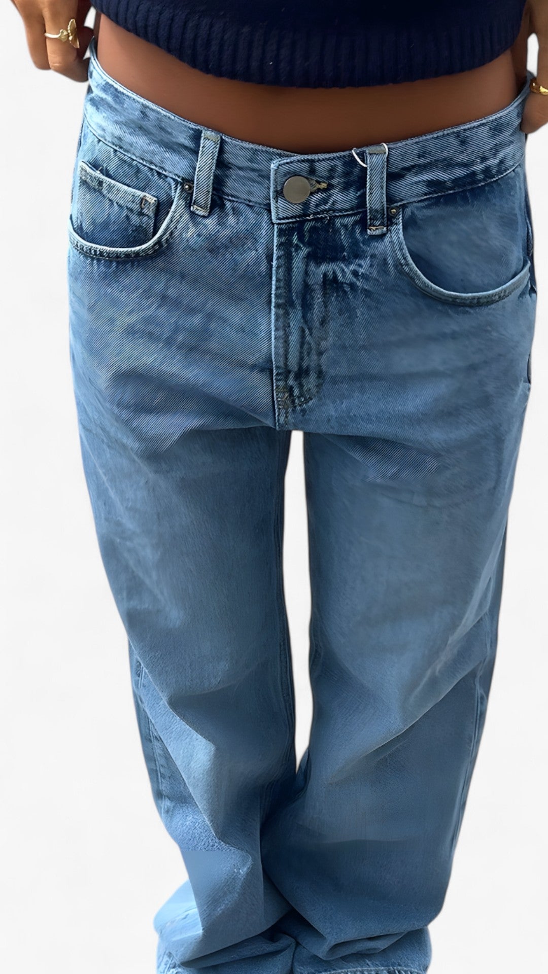Lavtalje jeans med stjerneprint - - Lavtalje jeans med stjerneprint - €25 - {{ product_tags }