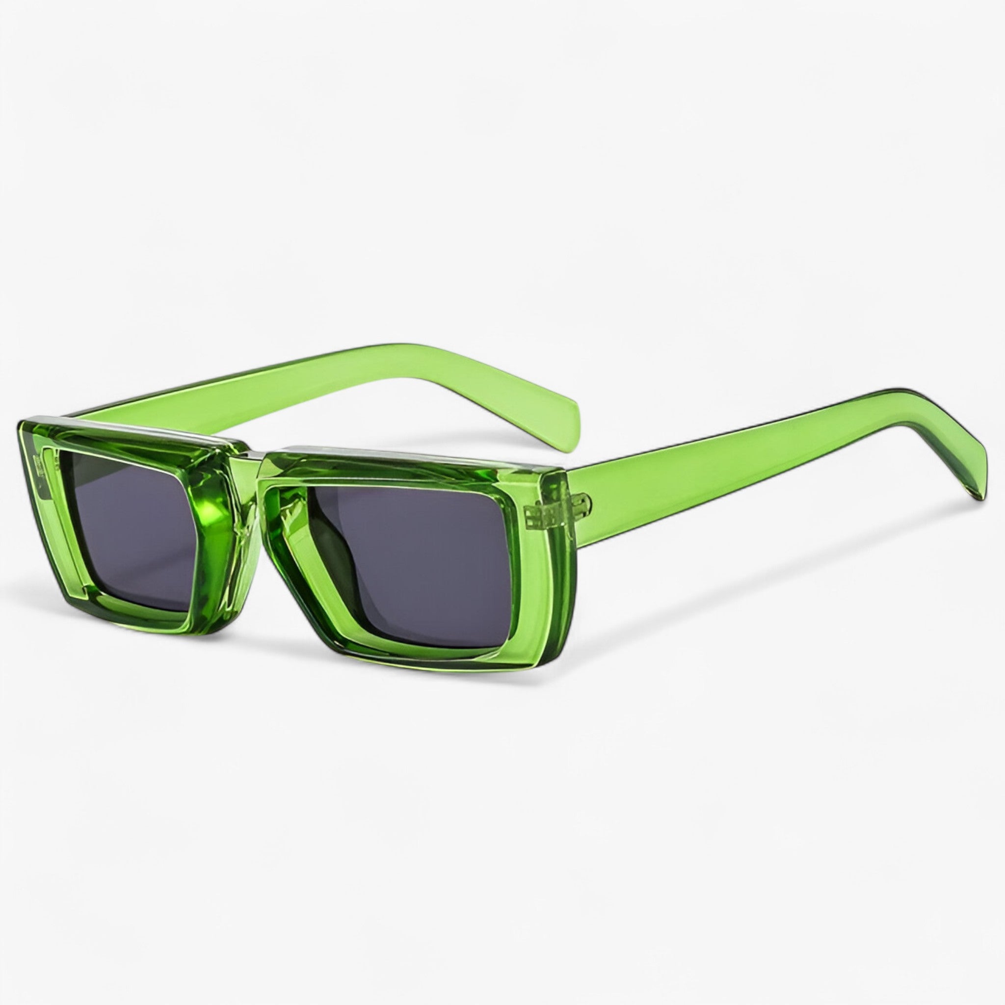 Luca | Y2K Designer Solbrille med Firkantet Stel Unisex - grå grøn Som vist i billedet - Luca | Y2K Designer Solbrille med Firkantet Stel Unisex- €25 - {{ product_tags }