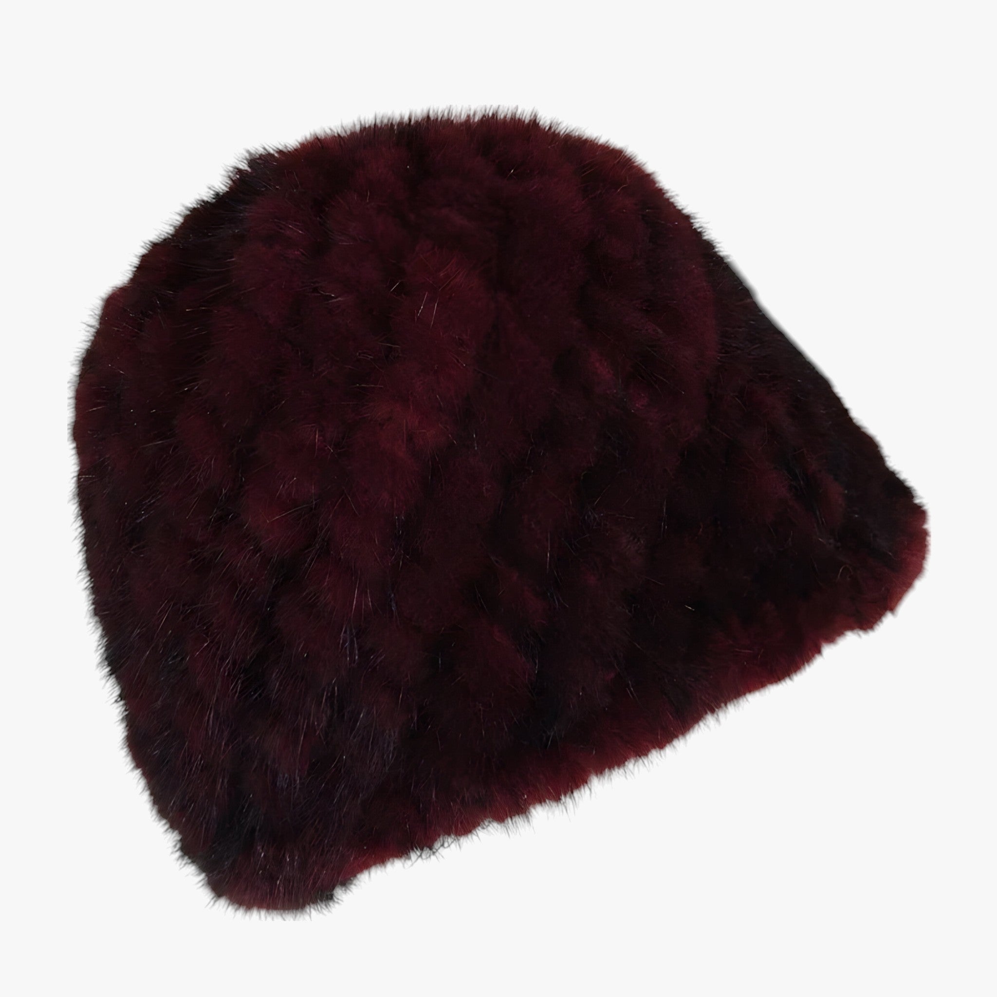 Celeste | Luxe Mink Pels Hat - Vinterens Varme & Elegance - vinrød God elasticitet - winter - {{ product_tags }