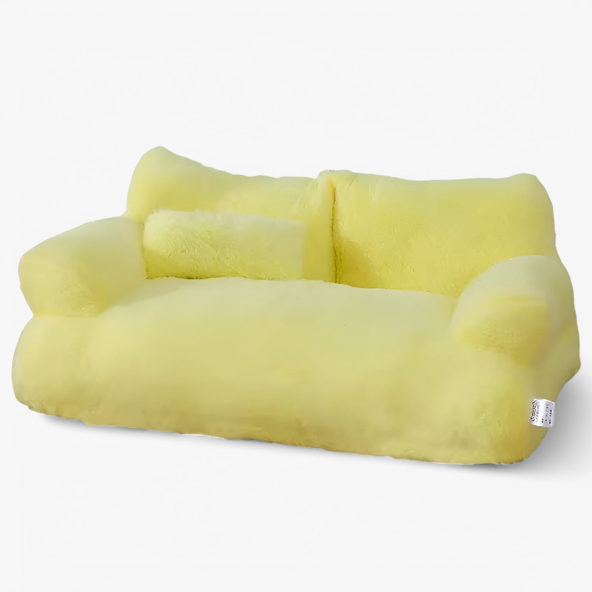 Luna | Luksuriøs Fløjl Kæledyrsseng til Komfort og Varme - Gul - house & garden - {{ product_tags }
