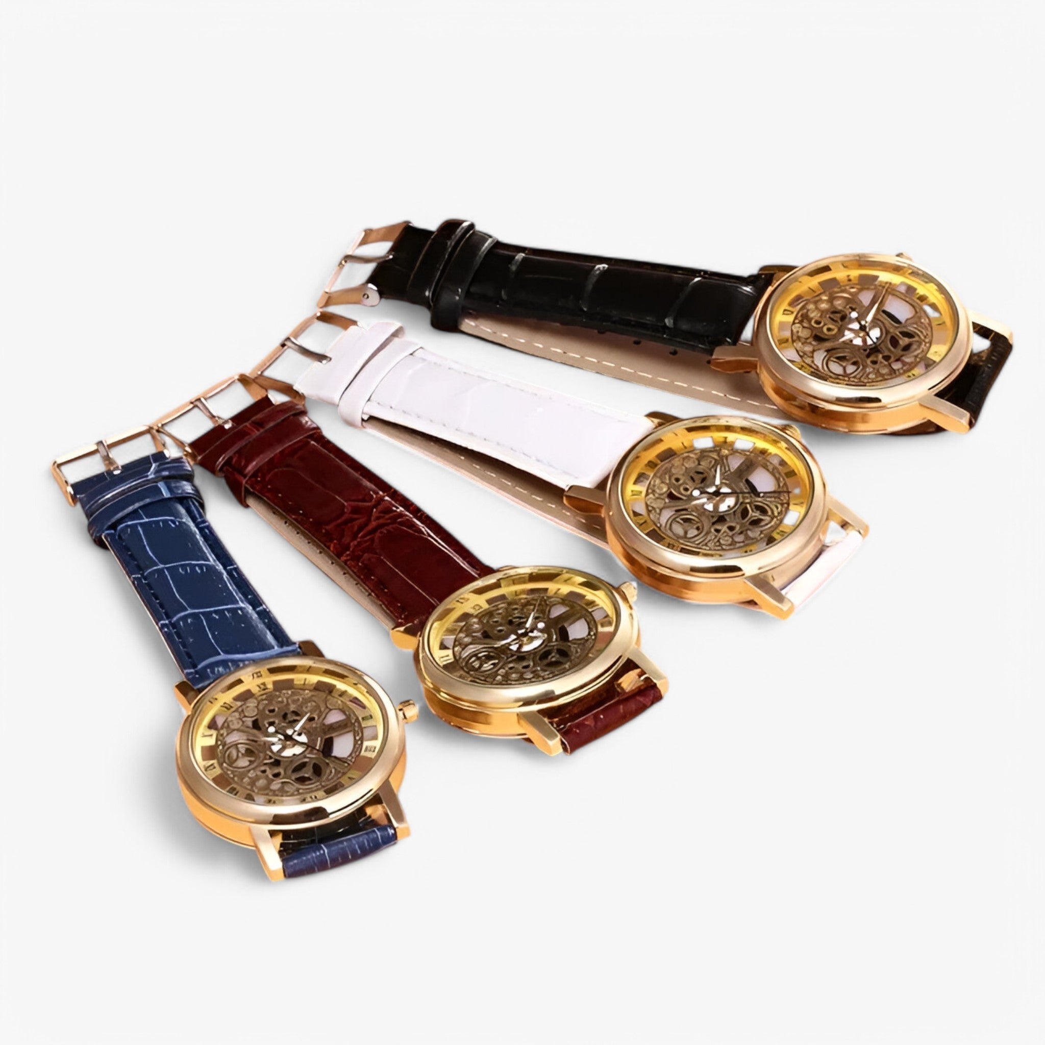 Olivier | Kvartsur med læderrem og romersk urskive - - watches - {{ product_tags }