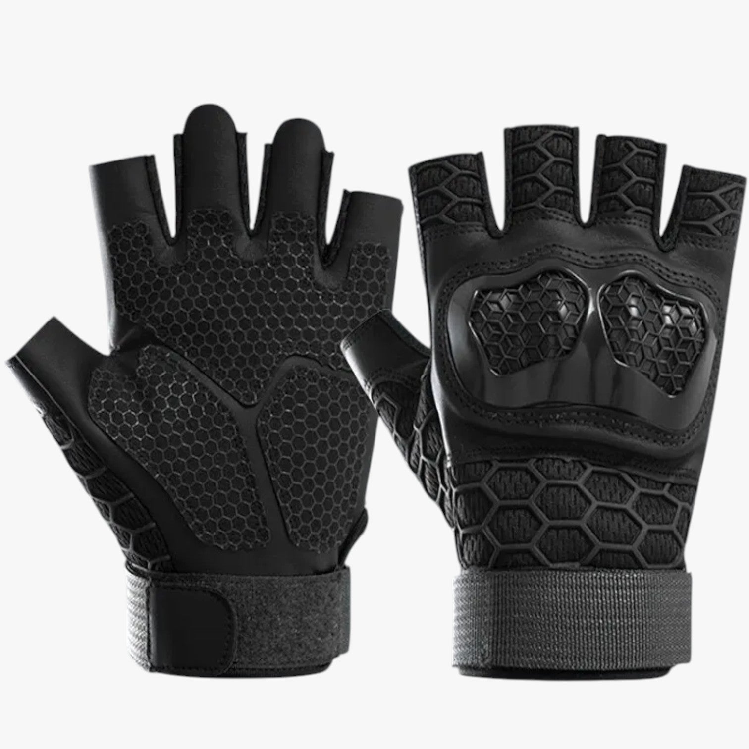 Zayne | Taktiske halvhandsker mod slipsikring og slidstærke - Sort - Zayne | Taktiske halvhandsker mod slipsikring og slidstærke - €25 - {{ product_tags }