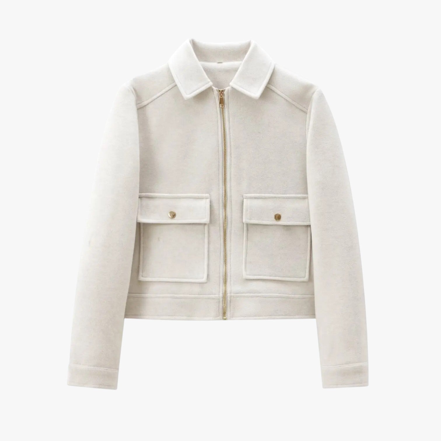Alison | Elegant vinterjakke til vejen: varm, praktisk og med lommer - Hvid - Alison | Elegant vinterjakke til vejen: varm, praktisk og med lommer - €25 - {{ product_tags }
