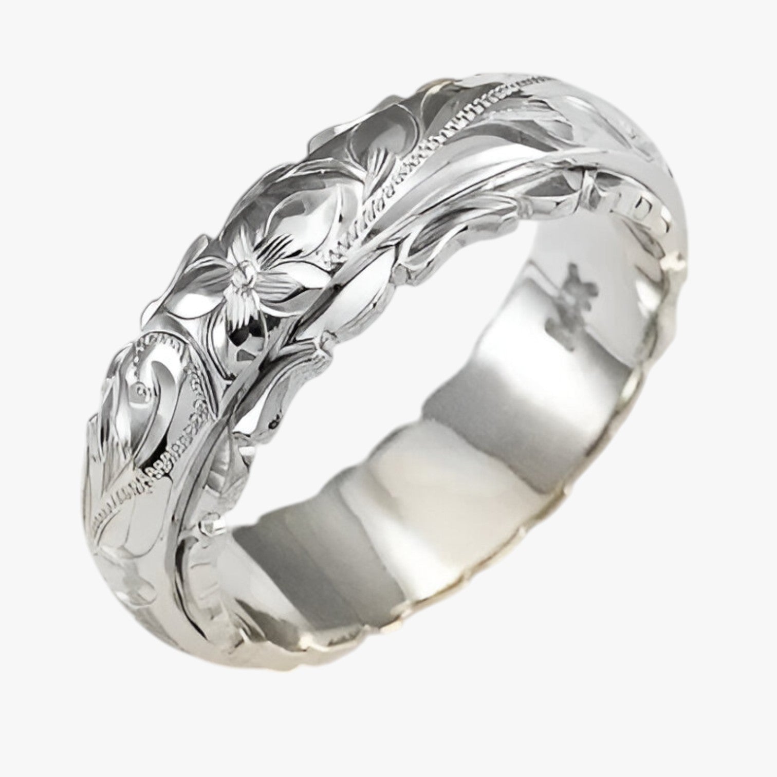 Evangeline | 14K guld ring med udsmykket blomst - grøn - watches - {{ product_tags }