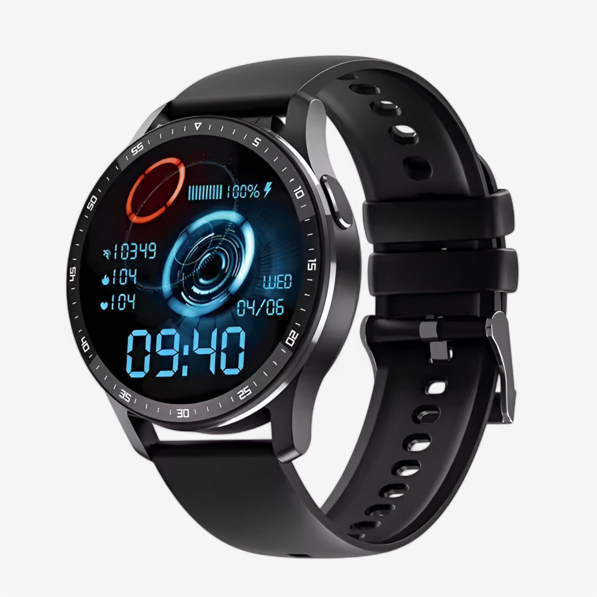 Aiden | 2-i-1 smartwatch med TWS Bluetooth-headset - zwart - watches - {{ product_tags }