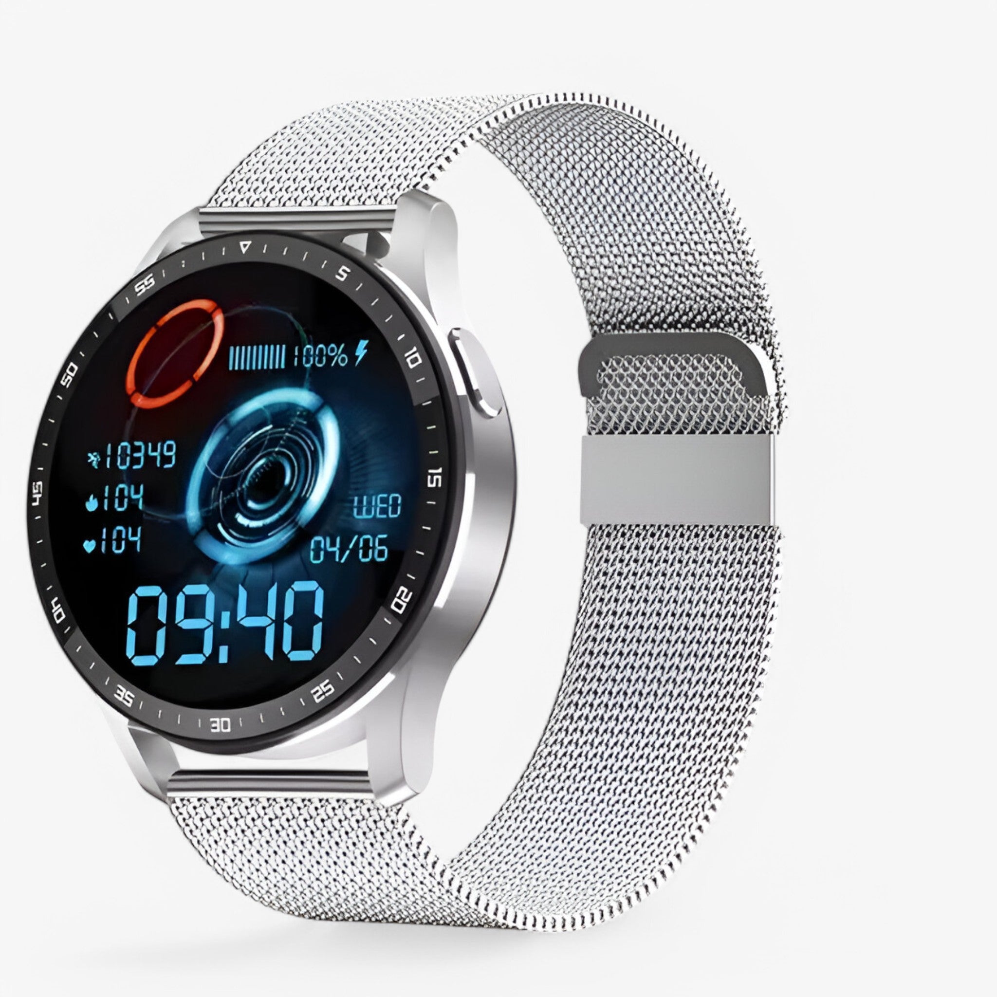 Aiden | 2-i-1 smartwatch med TWS Bluetooth-headset - gaaszak zilver 1 - watches - {{ product_tags }
