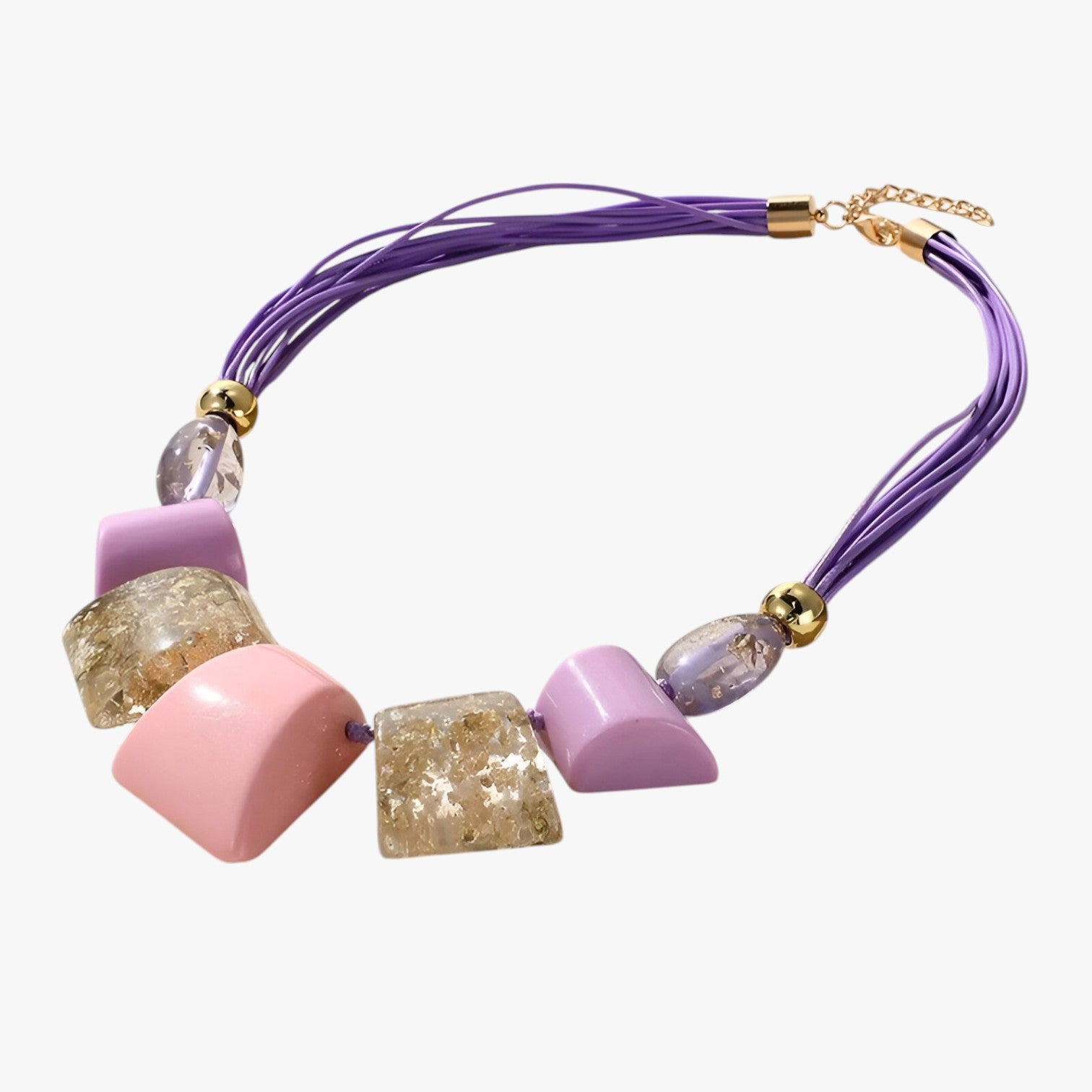 Jenna | Levende tykke perlekæde – et statement om farve og stil - Lilla - women's fashion - {{ product_tags }