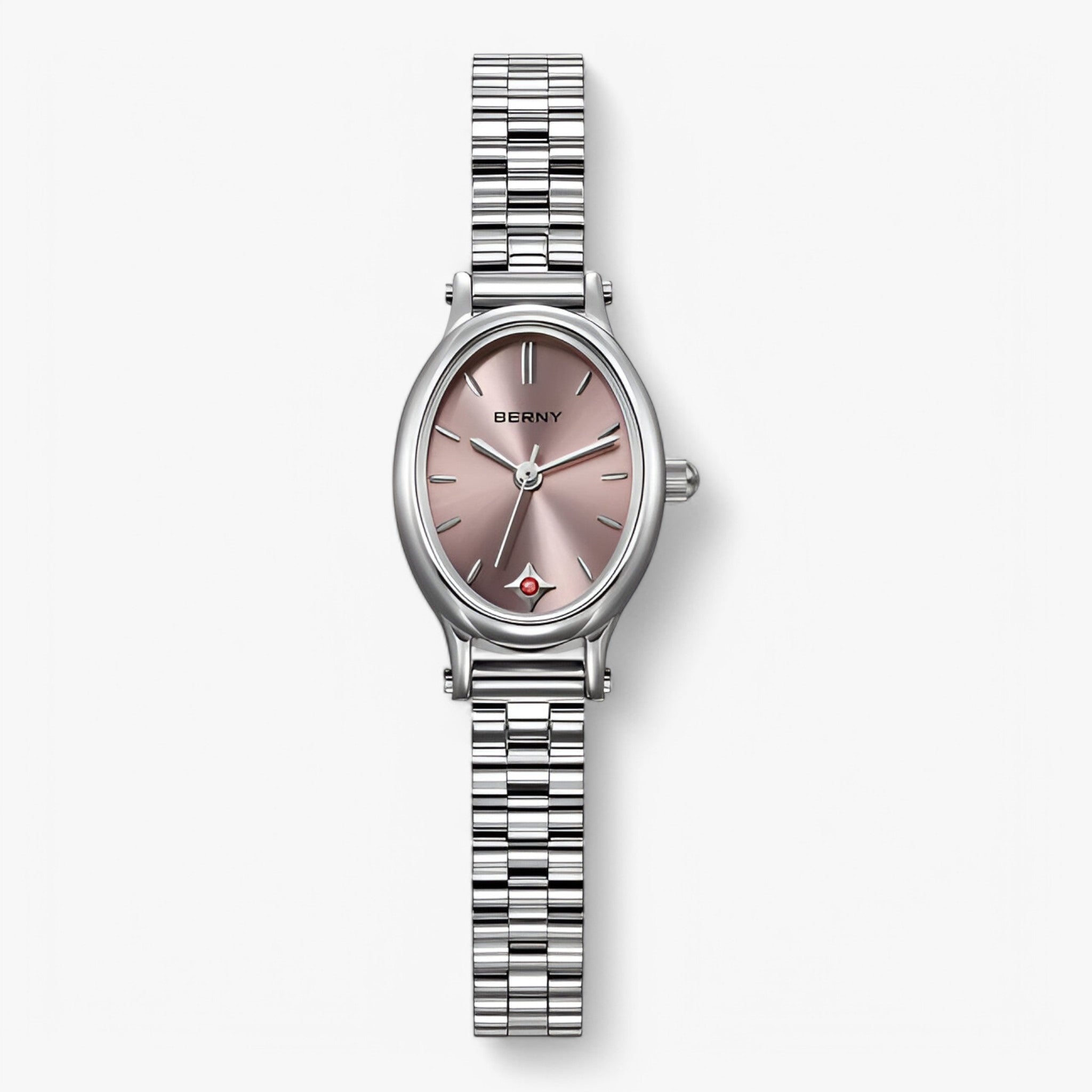 Ruby | Minimalistisk ovalt armbåndsur - Lyserød - watches - {{ product_tags }