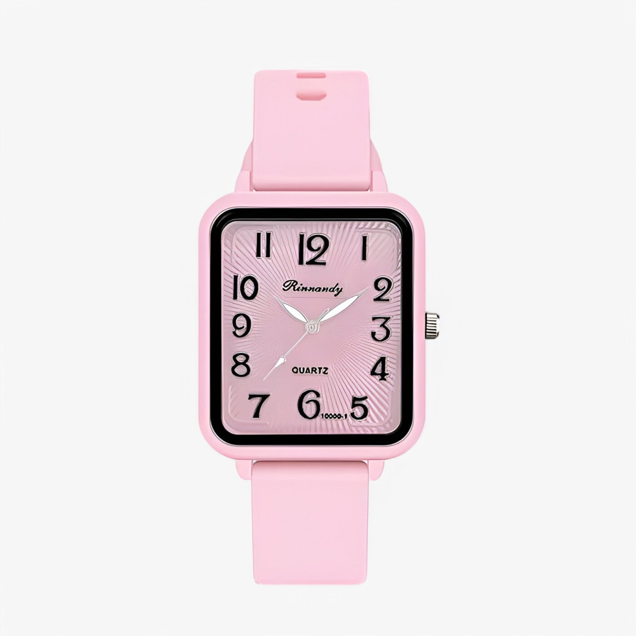 Clara | Rektangulært digitalt ur med silikoneremme - rose - watches - {{ product_tags }