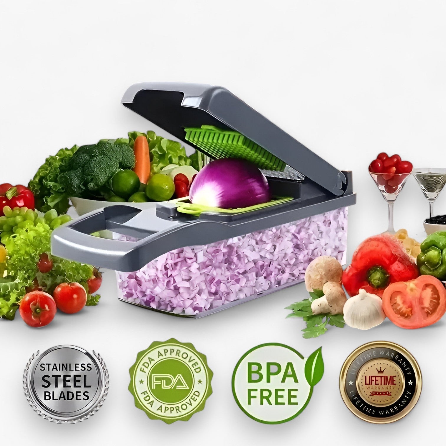 Maya | Alsidig grøntsagsskærer til nem tilberedning - - Maya | Alsidig grøntsagsskærer til nem tilberedning- €25 - {{ product_tags }