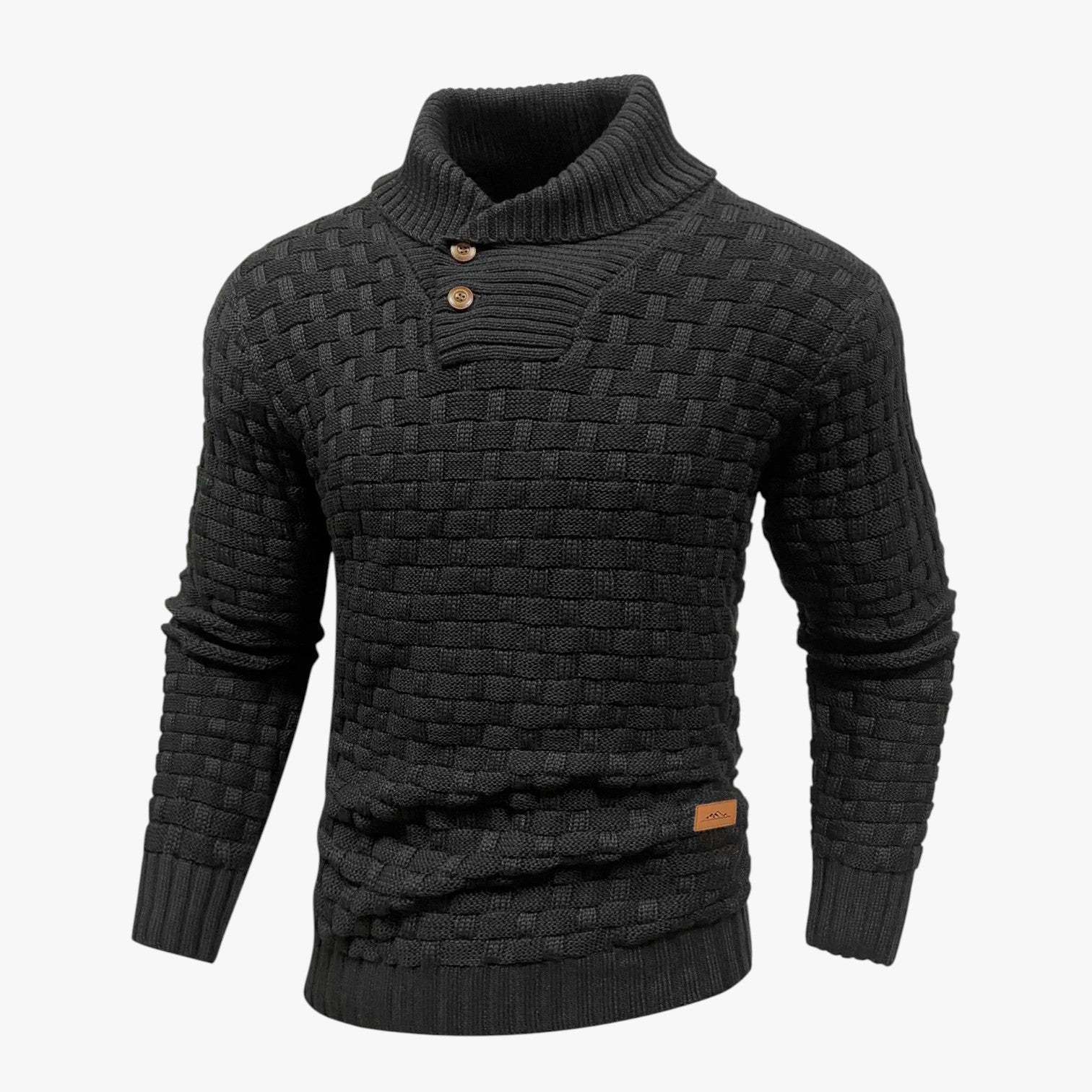 Nathan | Mænds varm vinterstrikkede rundhalsede bløde sweatere - Sort - Nathan | Mænds varm vinterstrikkede rundhalsede bløde sweatere - €25 - {{ product_tags }