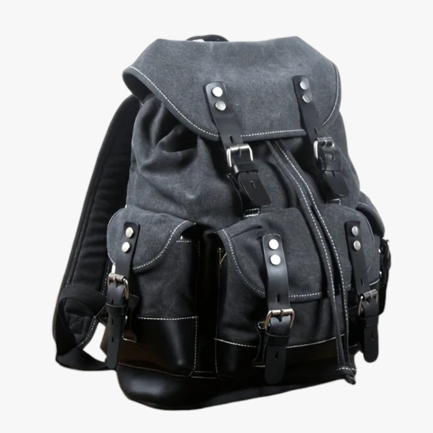 Conor | Stor rygsæk til vandreture i stof og læder med stor kapacitet - - Conor | Stor rygsæk til vandreture i stof og læder med stor kapacitet - €25 - {{ product_tags }