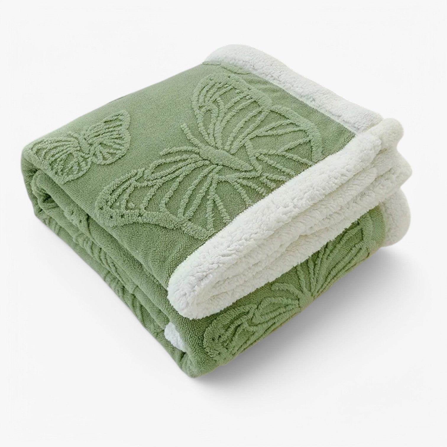 Fenna | Ultrablød koraalfleece tæppe – Varme & komfort - Grøn - house & garden - {{ product_tags }