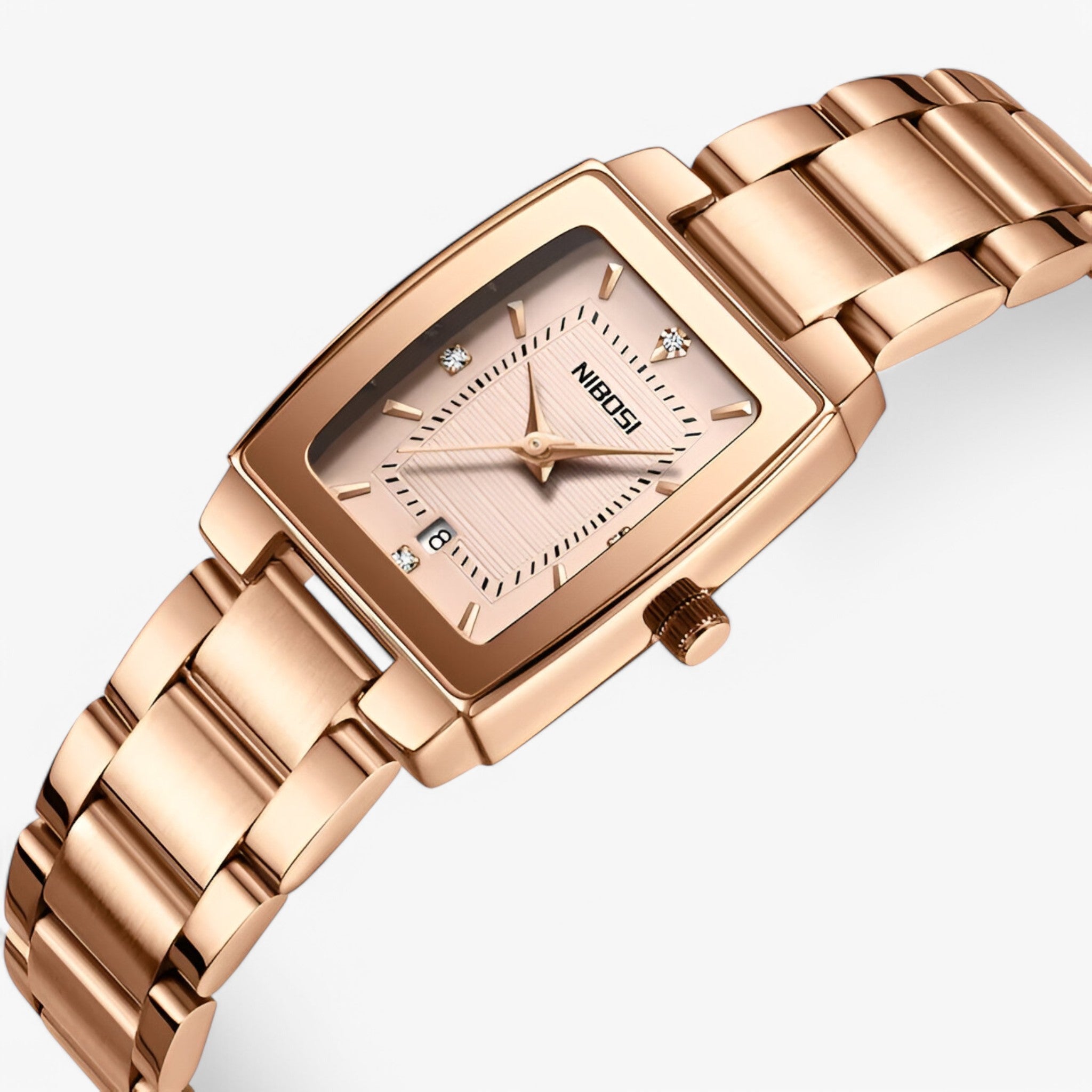 Aurora | Luksus dameur lavet af rustfrit stål - rosa guld - watches - {{ product_tags }