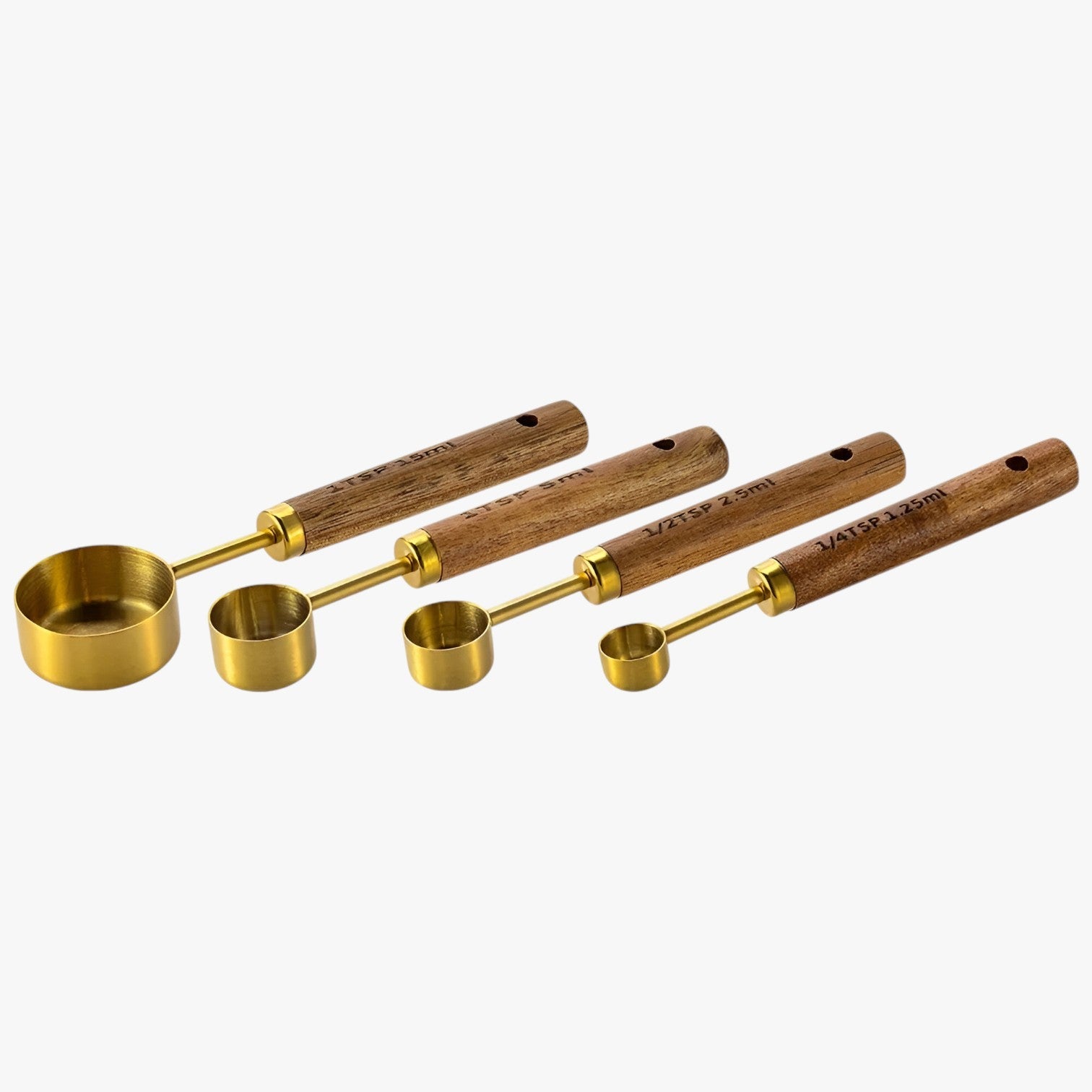 Yasmin | Rustfrit stål måleske sæt – Præcise og holdbare målinger - 4Stykker Guld Lille - house & garden - {{ product_tags }
