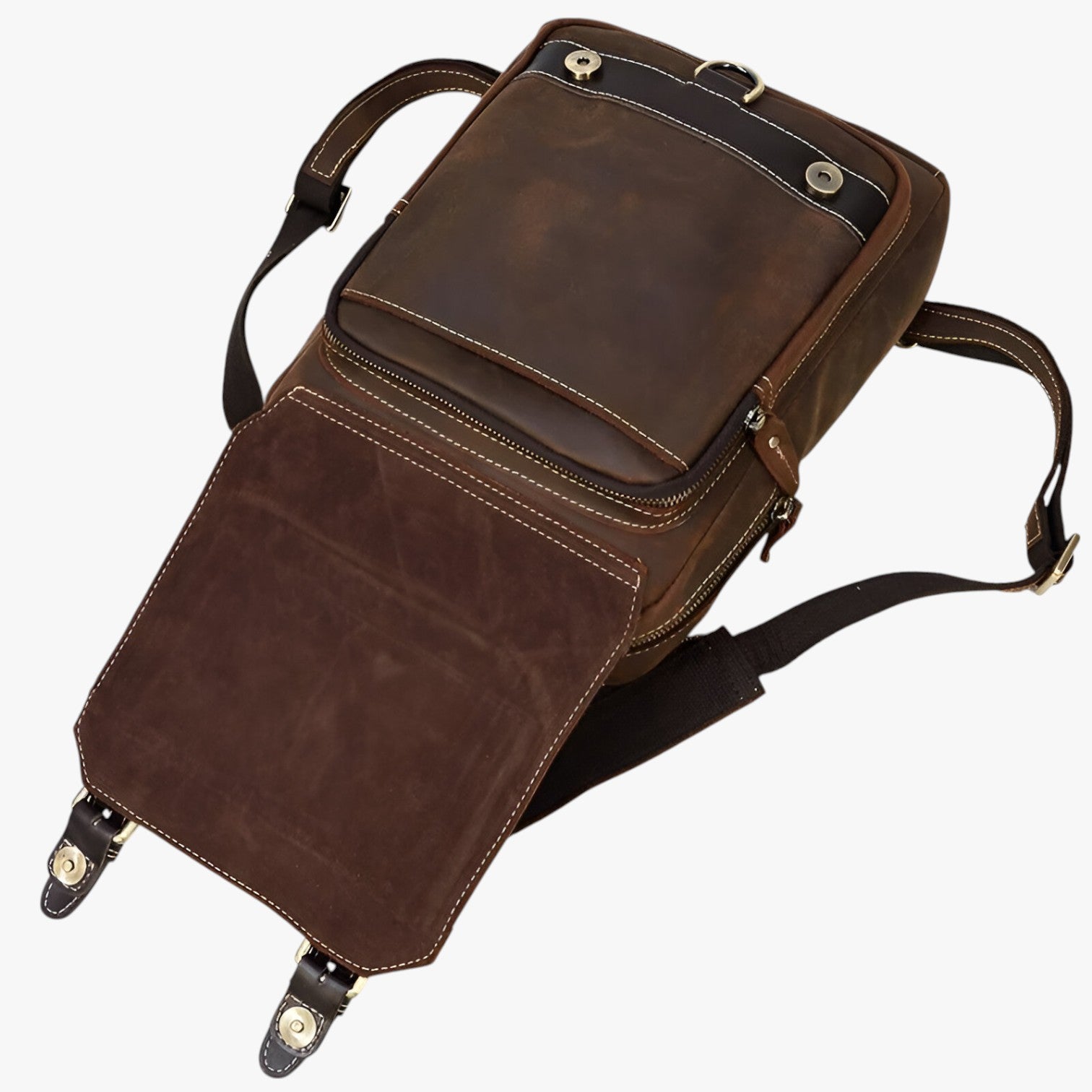 Jake | Vintage læder rygsæk med dobbelt anvendelse - - bags - {{ product_tags }