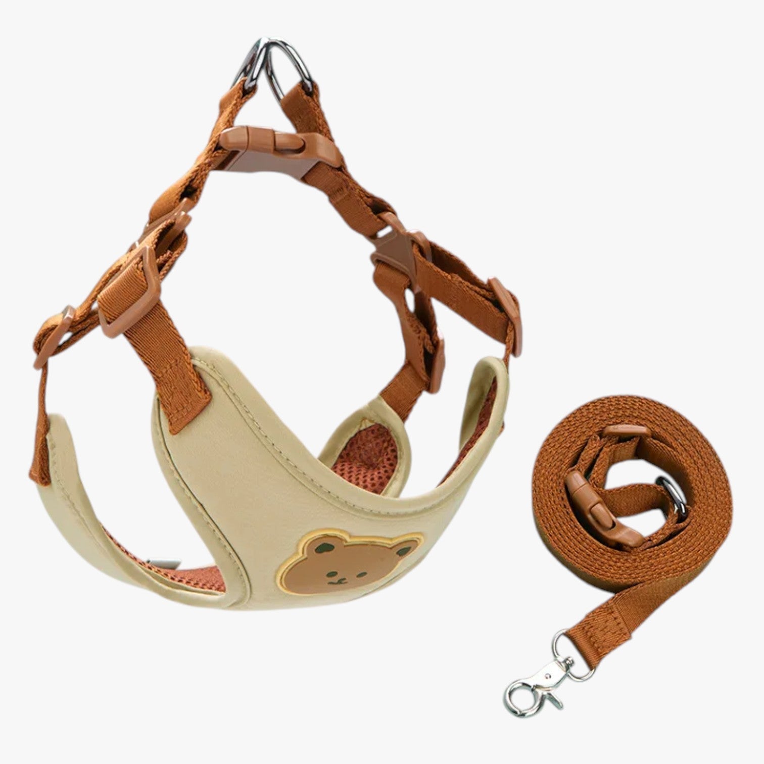 Marineblå | Åndbar sele med snor til små dyr - Beige KINA - Alina | Kvindetøj i talje - Elegance og alsidighed til jeans, kjoler og bukser - €25 - {{ product_tags }