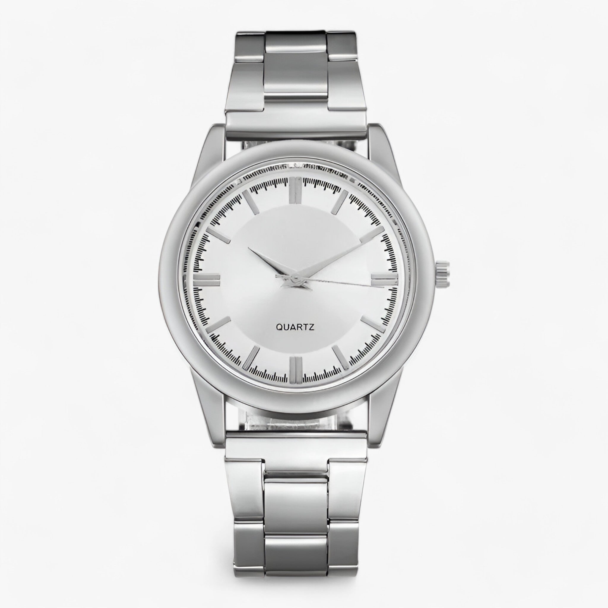 Fritz | Klassisk Quartz - Stilfuldt Rustfrit Stål Design - Sølv Hvid - watches - {{ product_tags }