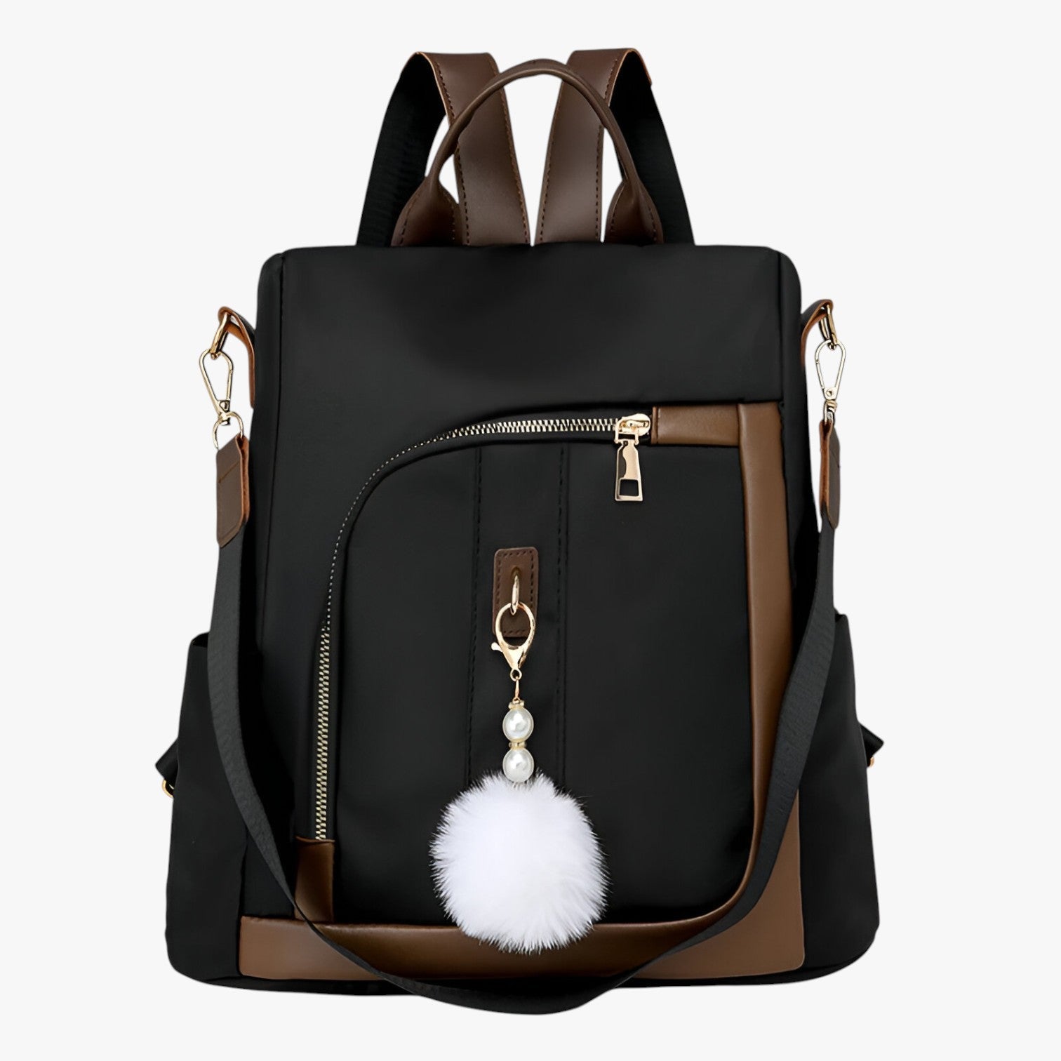 Vivian | Letvægts nylon rygsæk med stor kapacitet - kaffe - bags - {{ product_tags }
