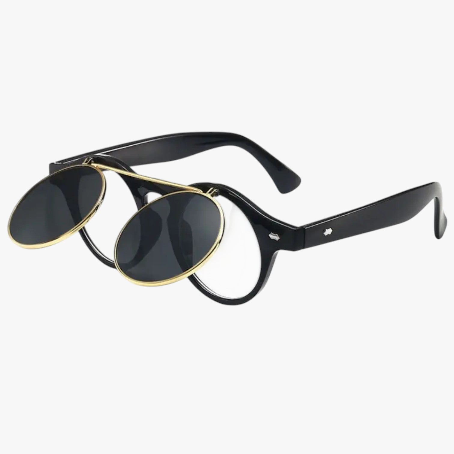 Zain | Retro unisex solbriller med dobbelt linse flip & UV-beskyttelse - - Zain | Retro unisex solbriller med dobbelt linse flip & UV-beskyttelse - €25 - {{ product_tags }