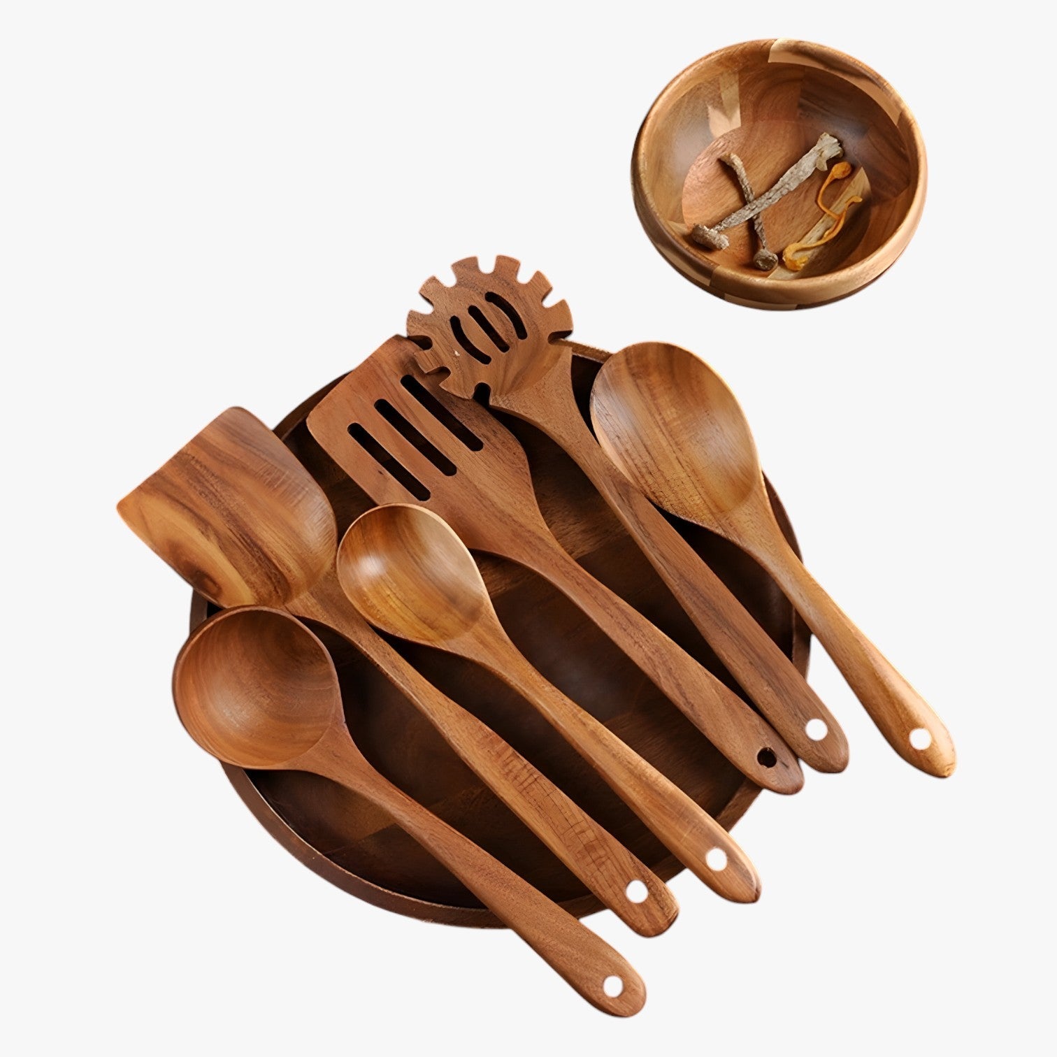 Olivia | 7-delt træ kogesæt – naturligt, bæredygtigt og non-stick - - Olivia | 7-delt træ kogesæt – naturligt, bæredygtigt og non-stick- €25 - {{ product_tags }
