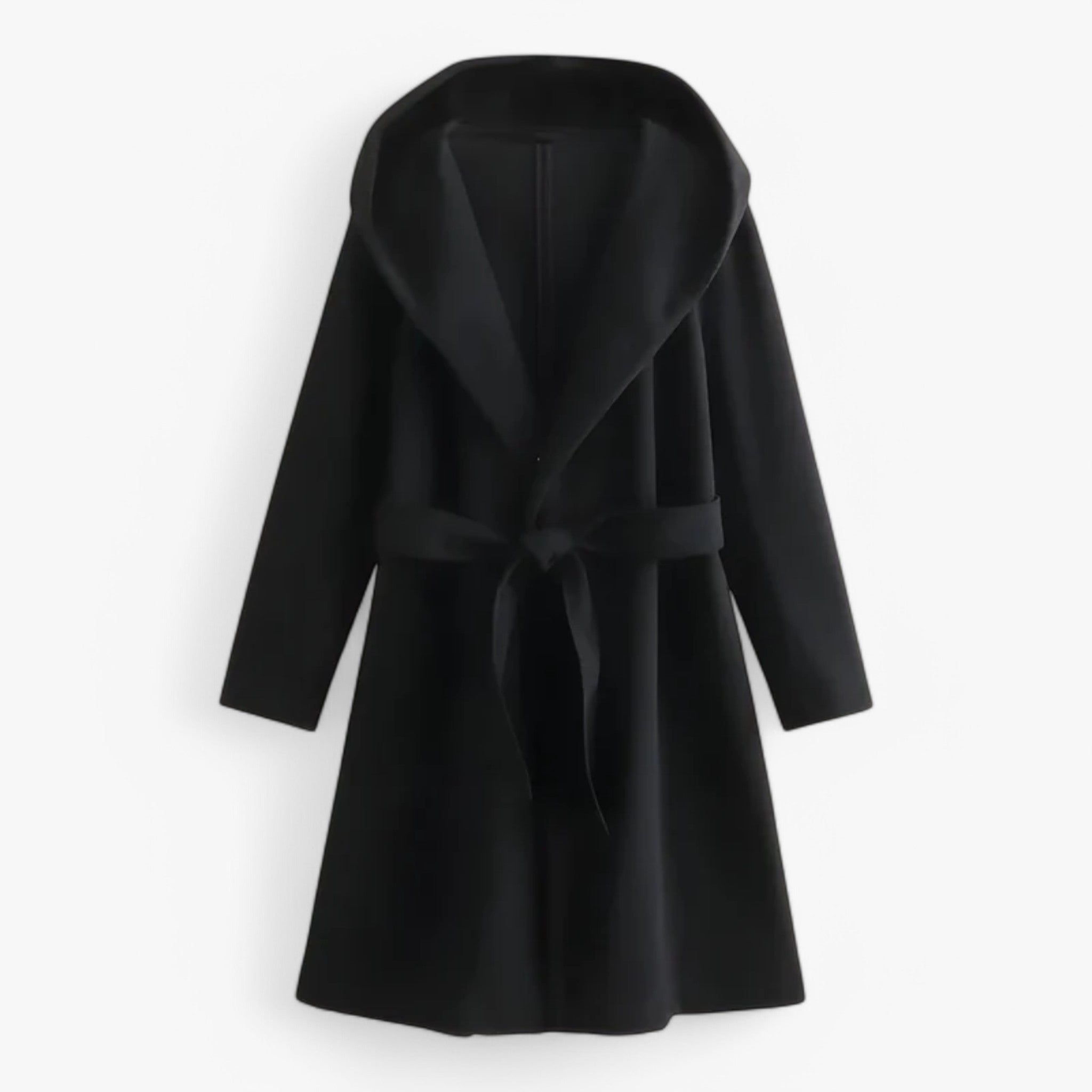 Jasmina | Frakke med hætte - varm og moderigtig - Sort - women's fashion - {{ product_tags }