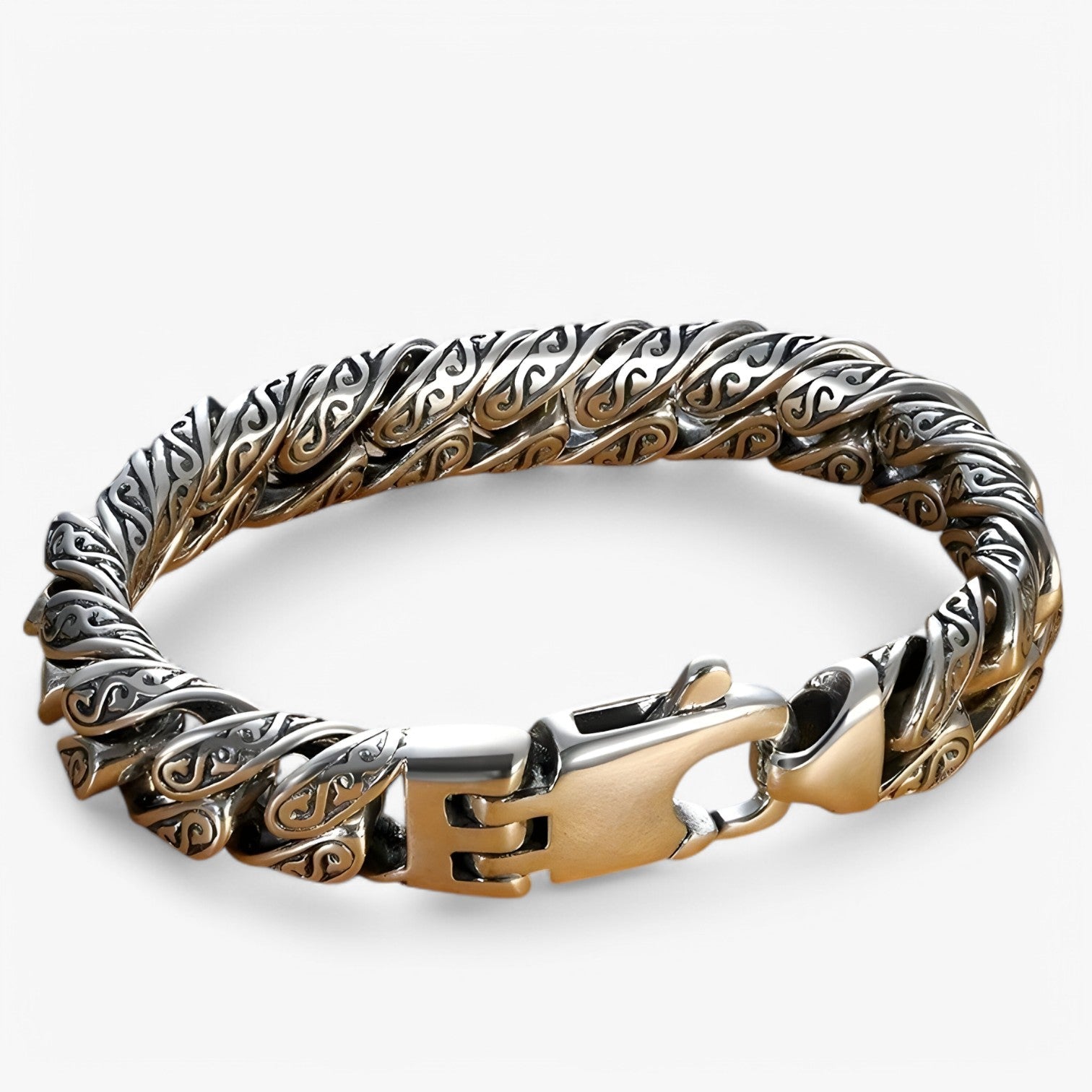 Soren | Elegant Sølvarmbånd i Høj Kvalitet med Mønster - - watches - {{ product_tags }