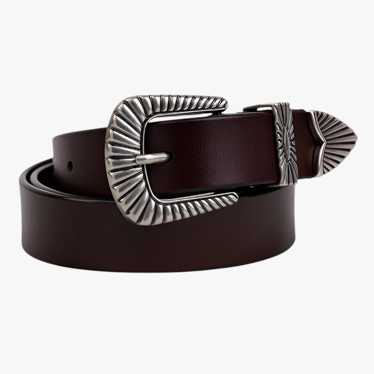 Veronica | Western læderbælte til jeans - kaffe B - men's fashion - {{ product_tags }