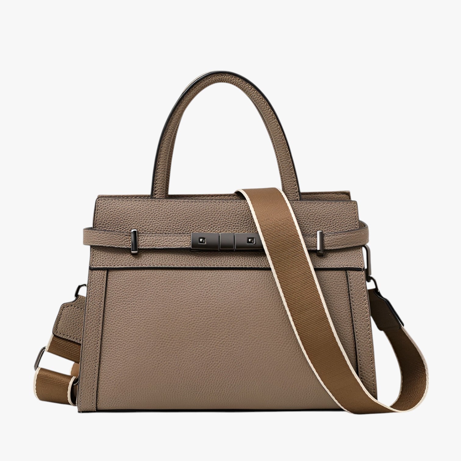 Zariyah | Bambertaske i ægte korthåret læder - Camel (20cm< Makslængde <30cm) - bags - {{ product_tags }