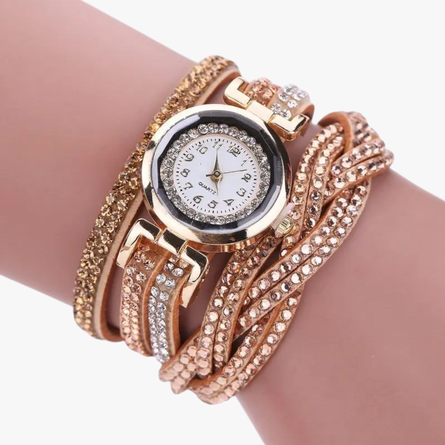 Heidi | Damenuhr med lang læderrem: elegance og glans i ét - - watches - {{ product_tags }