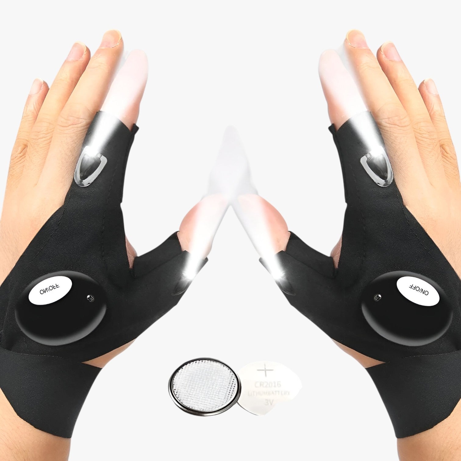 Harrison | LED fingerløse handsker med handsfree lys til udendørs brug - Et par KINA - other - {{ product_tags }