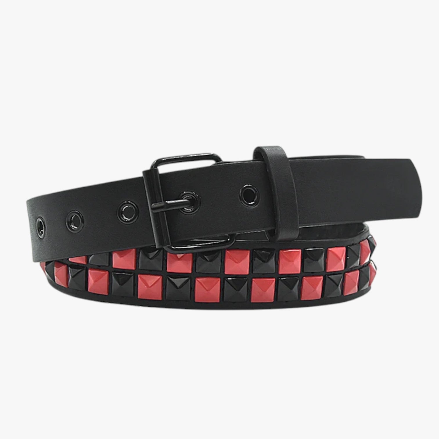 Blaire | Punk-bælte med nitter og strækbar pasform - rød - Blaire | Punk-bælte med nitter og strækbar pasform - €25 - {{ product_tags }