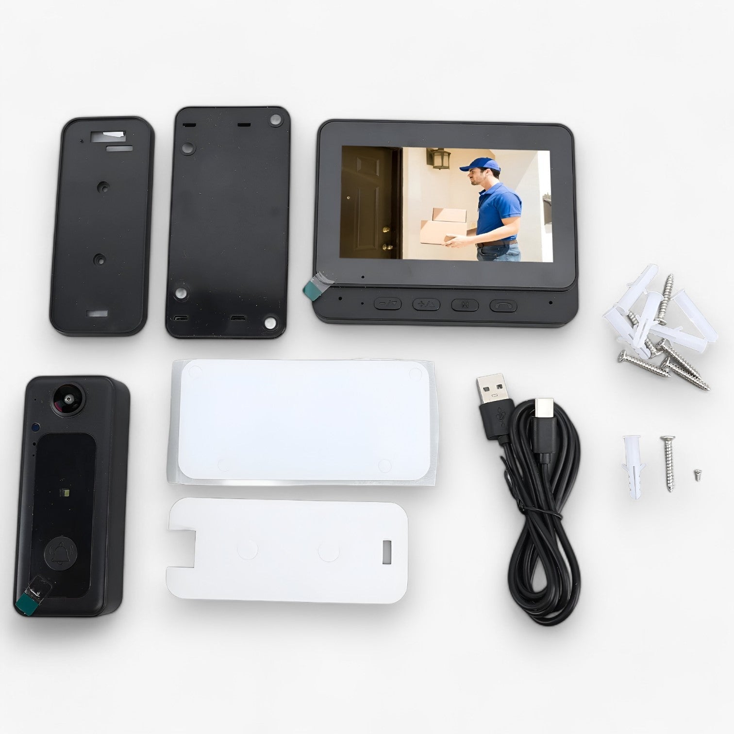 Nael | Trådløs videodørklokke med 8MP og vidvinkelobjektiv - - Nael | Trådløs videodørklokke med 8MP og vidvinkelobjektiv- €25 - {{ product_tags }