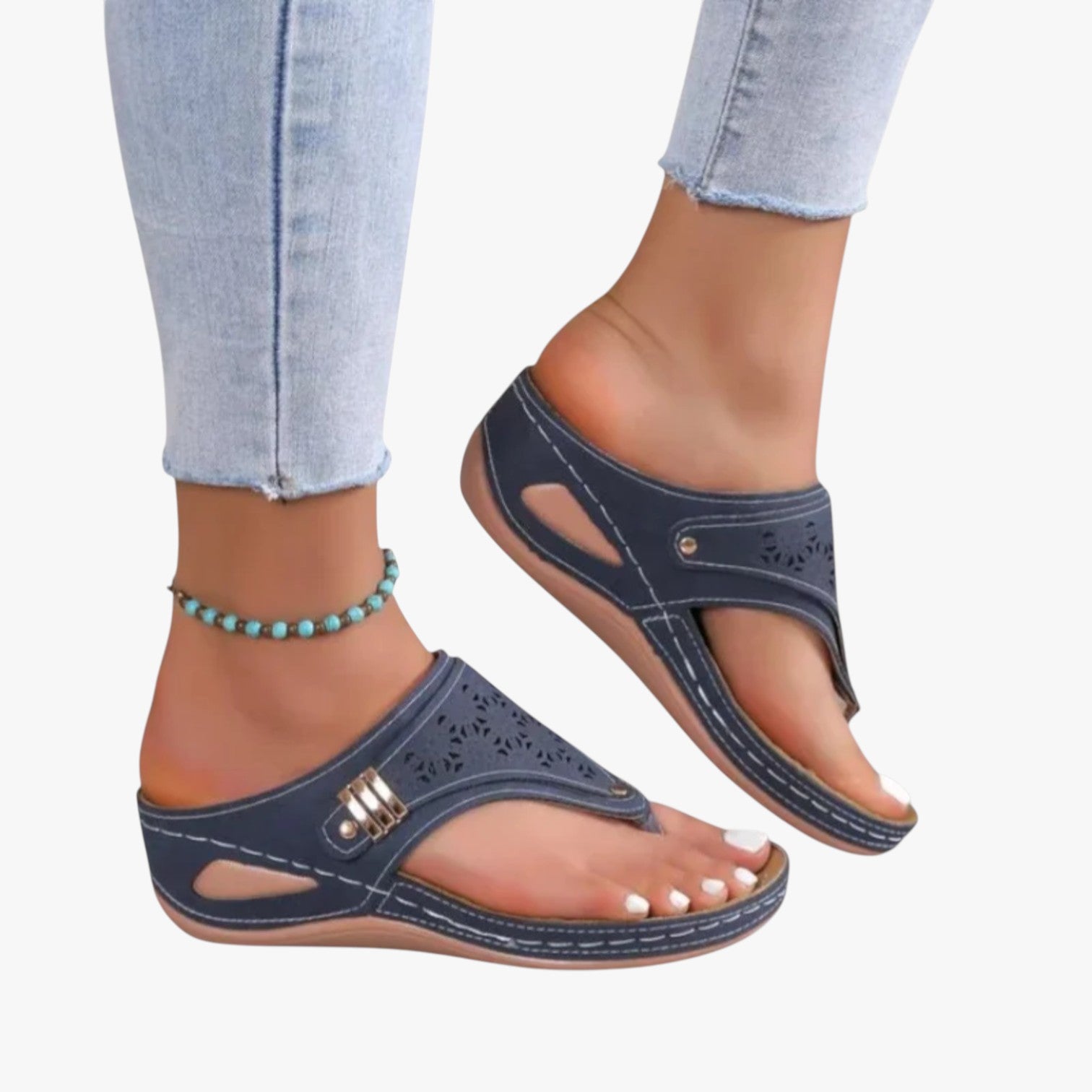 Julia | Bløde ortopædiske damesandaler, skridsikre og med sommerplatform - - Julia | Bløde ortopædiske damesandaler, skridsikre og med sommerplatform - €25 - {{ product_tags }