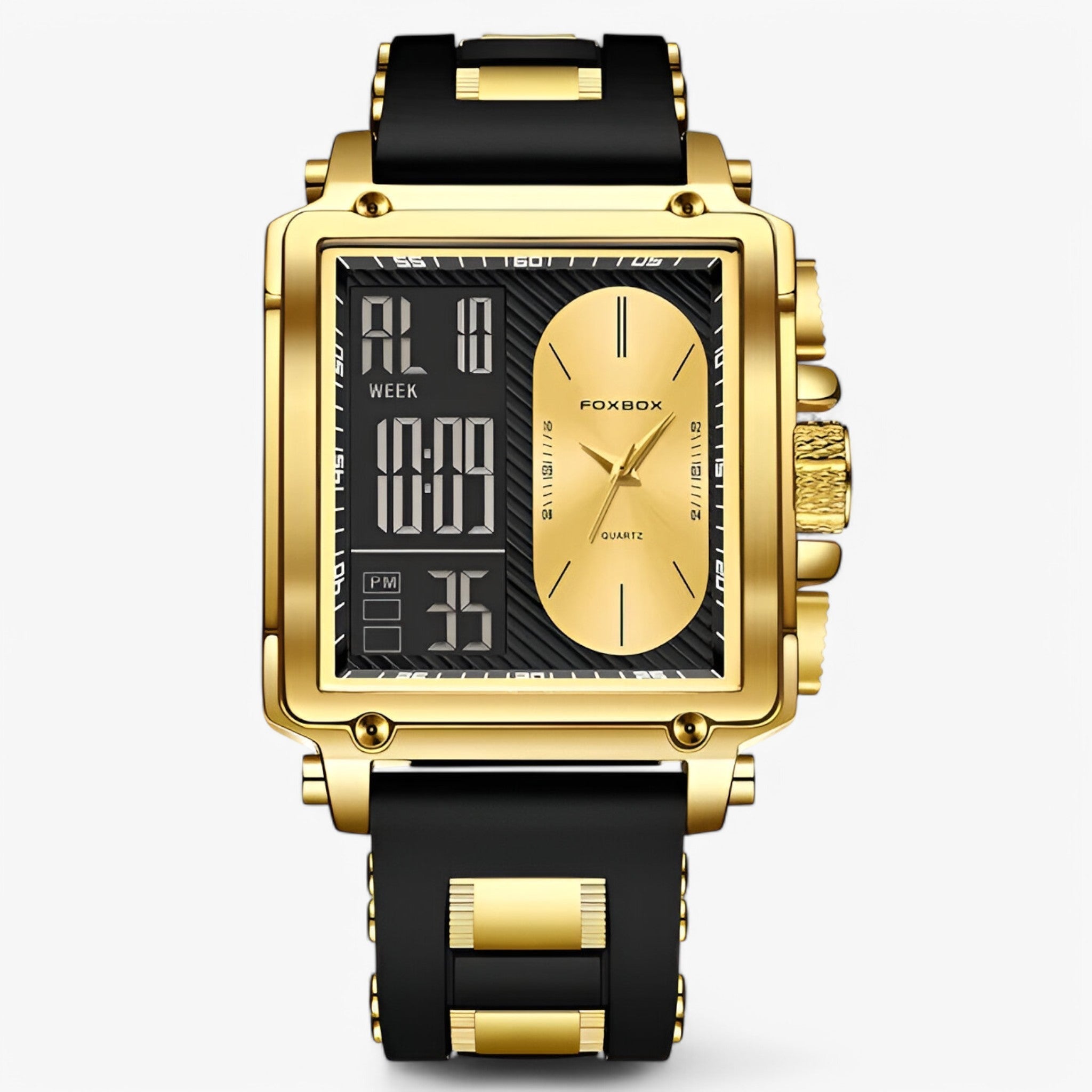 Rico | Vandtæt digitalt sportsur - sort guld - watches - {{ product_tags }