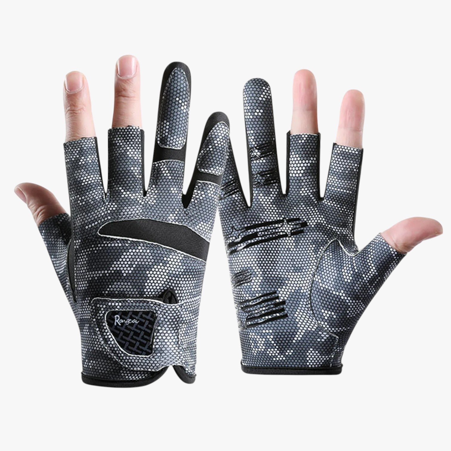 Killian | Sommerfiskehandsker med antiskrid 3-prints - Sort - Killian | Sommerfiskehandsker med antiskrid 3-prints - €25 - {{ product_tags }
