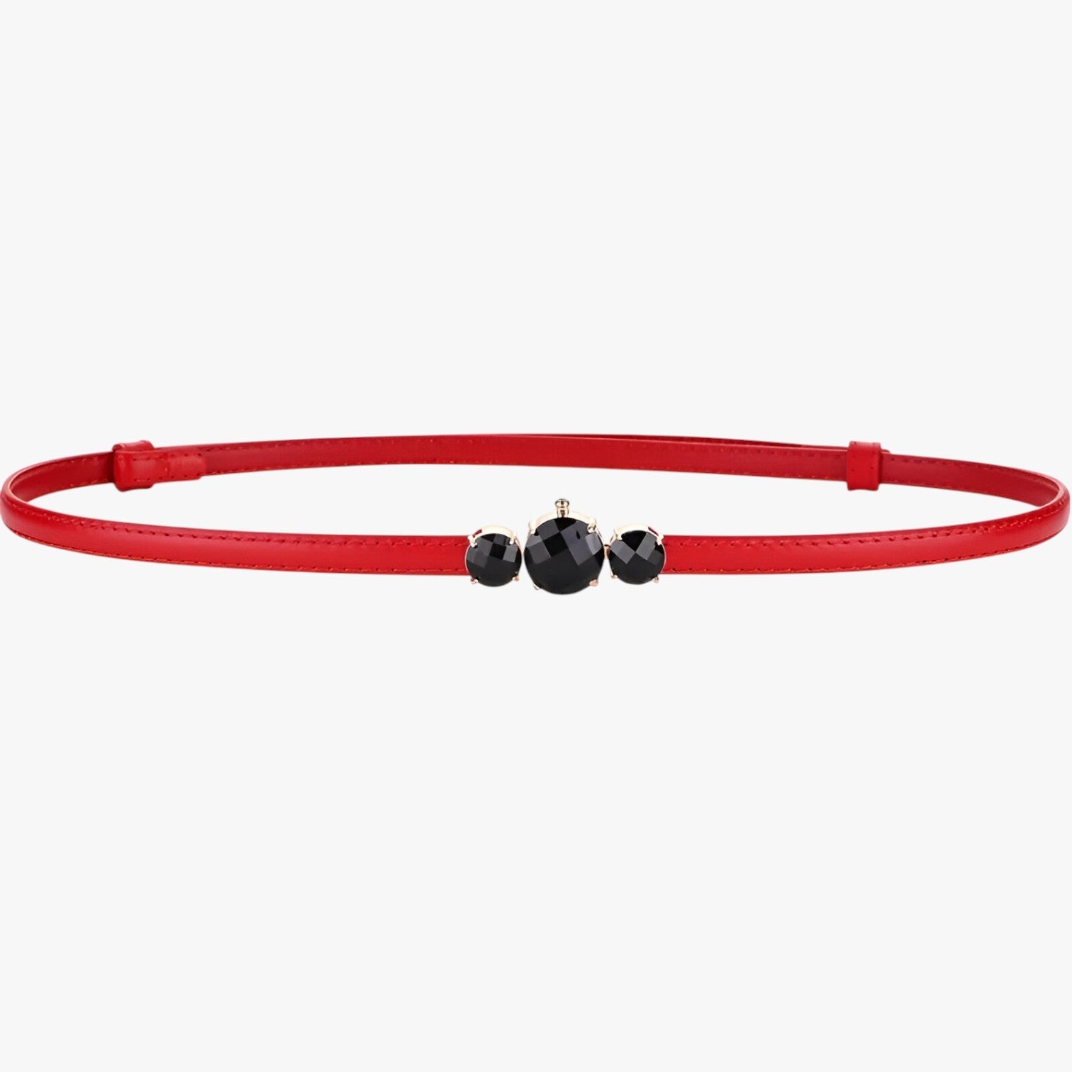 Caesy | Ægte læder slim talje – Justerbar elegance - rød 100cm - women's fashion - {{ product_tags }