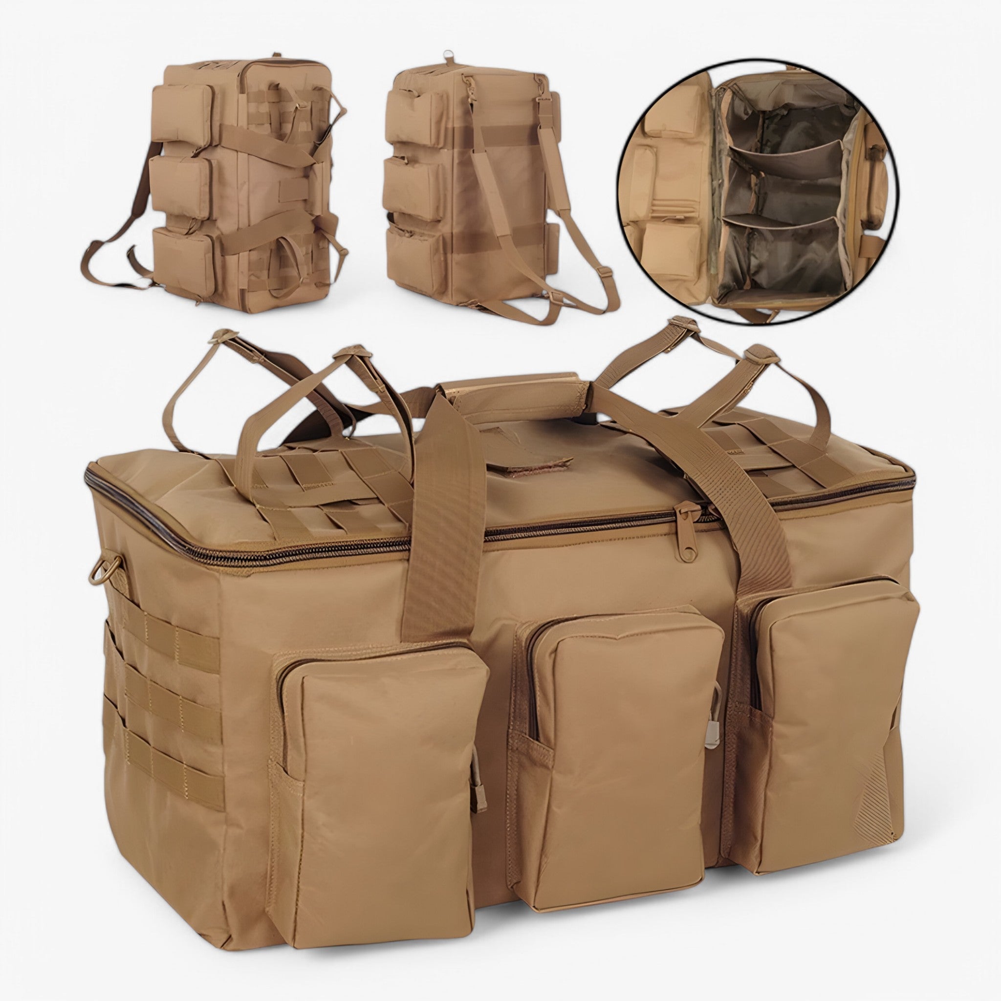 Taktisk Duffelbag 55L – Justerbar Skulderrem og Flere Lommer - - Taktisk Duffelbag 55L – Justerbar Skulderrem og Flere Lommer - €25 - {{ product_tags }
